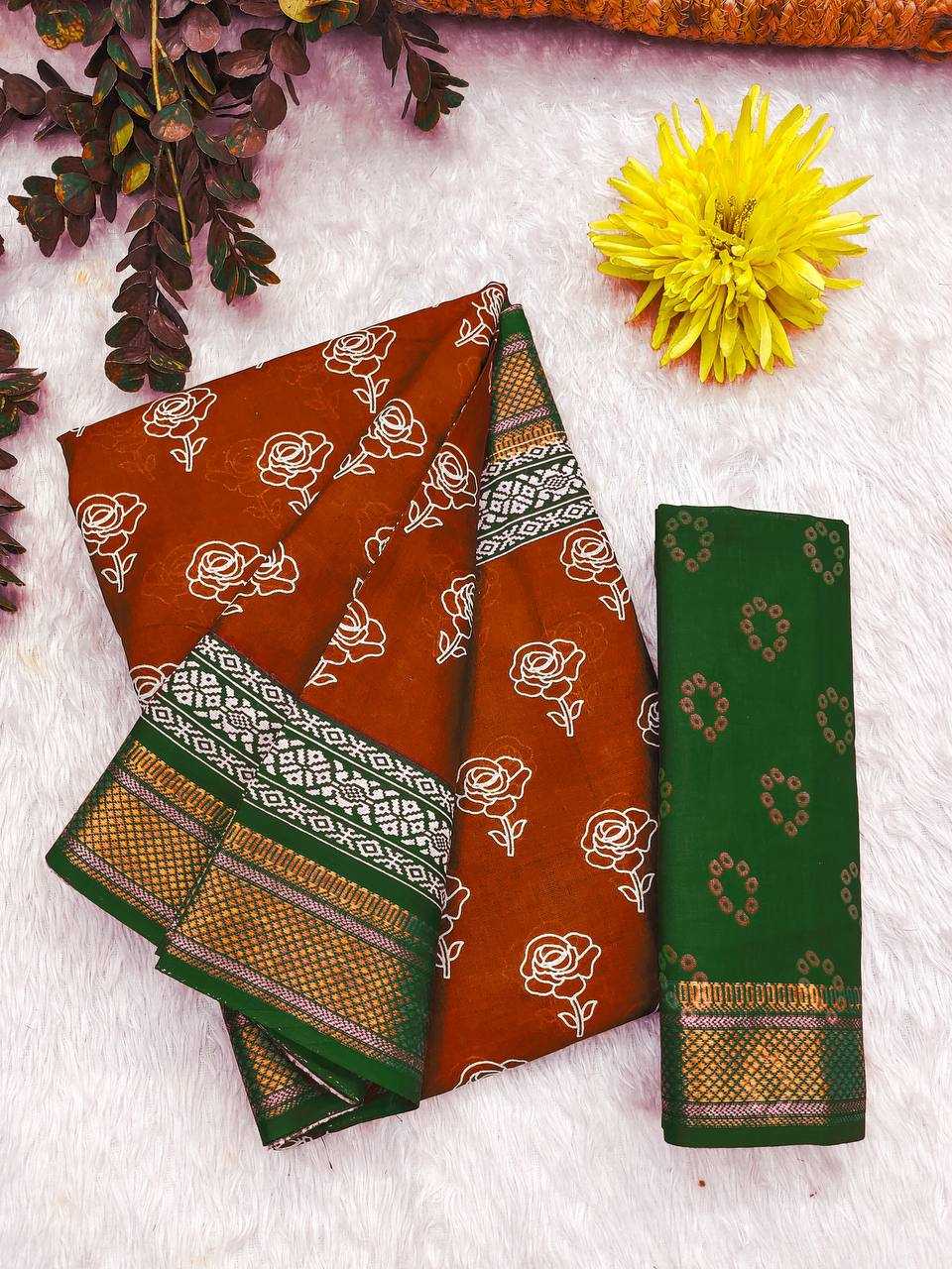 Ynf Pure Cotton KESH244 NAAVYA Sarees Wholesale Block Print Sarees Traditional Sarees Festive Sarees Manufacturer