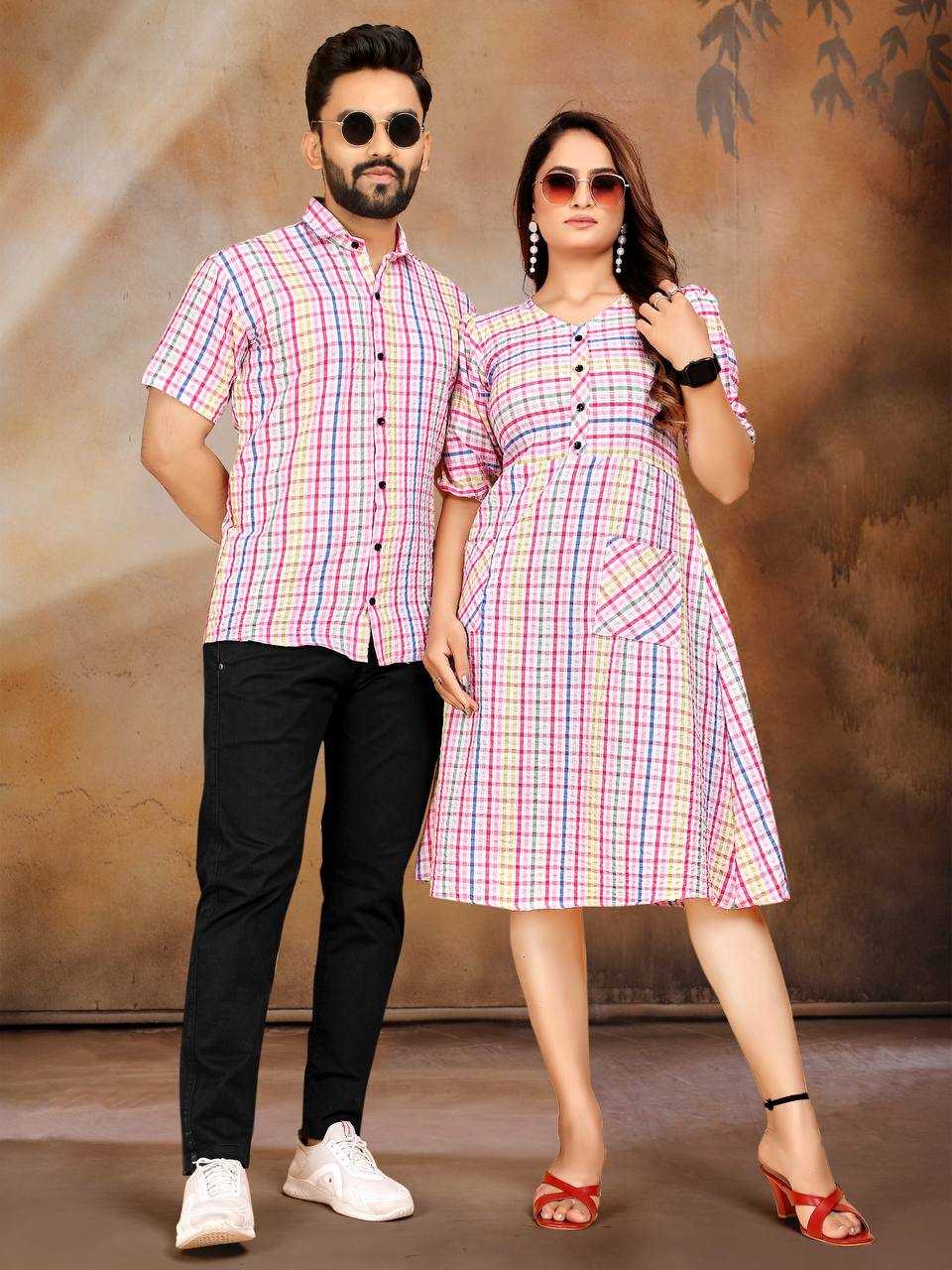 Ynf Pure Cotton RIN173 VEER-ZARA 4 Couple Wear Wholesale Traditional Couple Attire Ethnic Wear for Couples Manufacturer