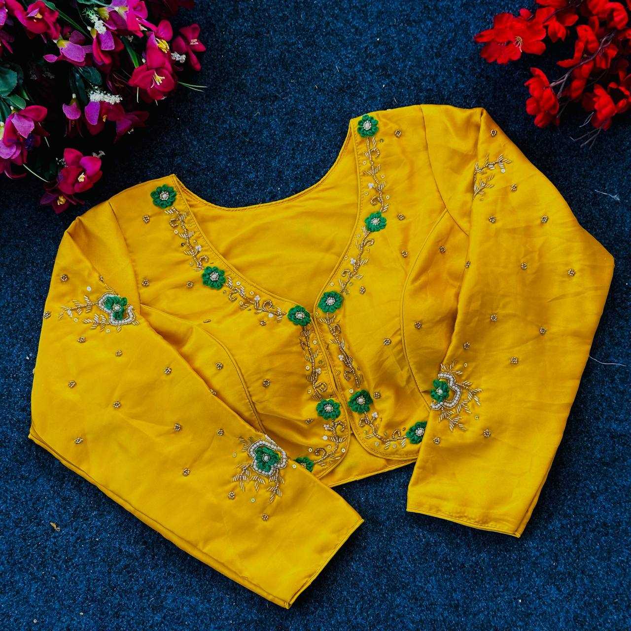 YNF PURE SILK KESH116 20 READYMADE BLOUSES WHOLESALE PRINTED DESIGNER SILK READYMADE BLOUSES MANUFACTURER