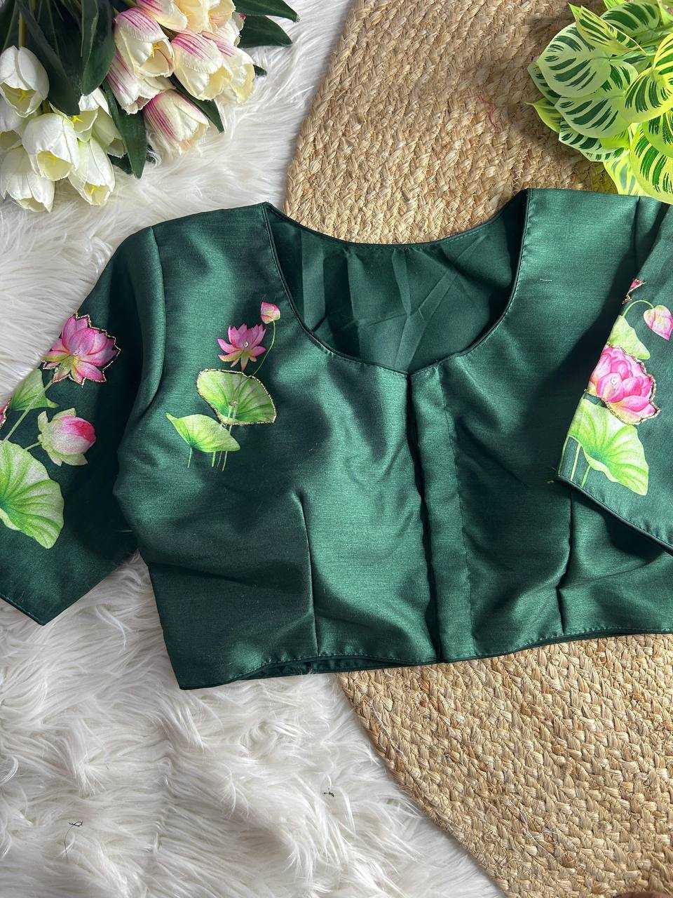 YNF PURE SILK KESH116 21 READYMADE BLOUSES WHOLESALE DESIGNER PRINTED SILK READYMADE BLOUSES MANUFACTURER