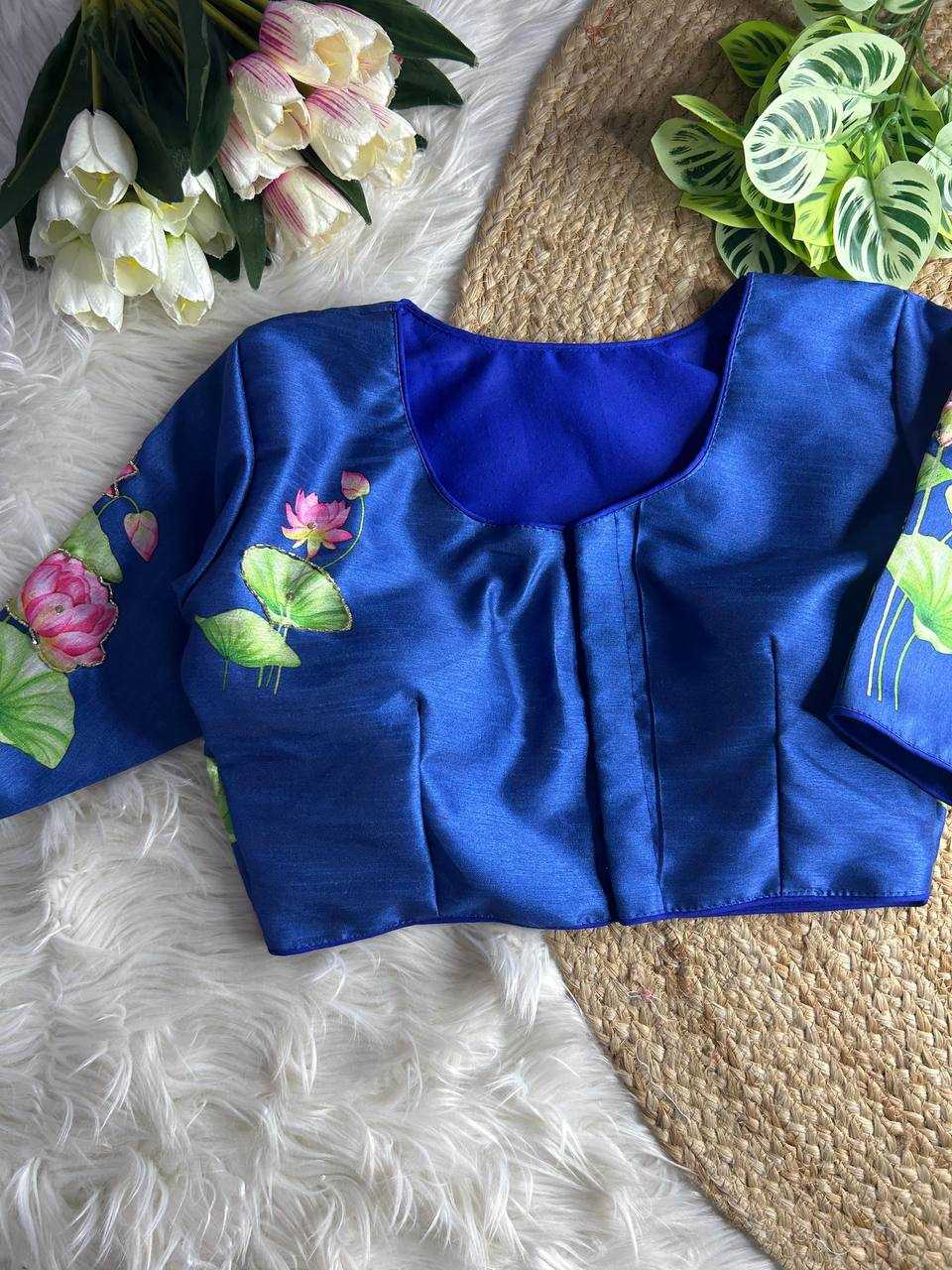 YNF PURE SILK KESH116 21 READYMADE BLOUSES WHOLESALE DESIGNER PRINTED SILK READYMADE BLOUSES MANUFACTURER