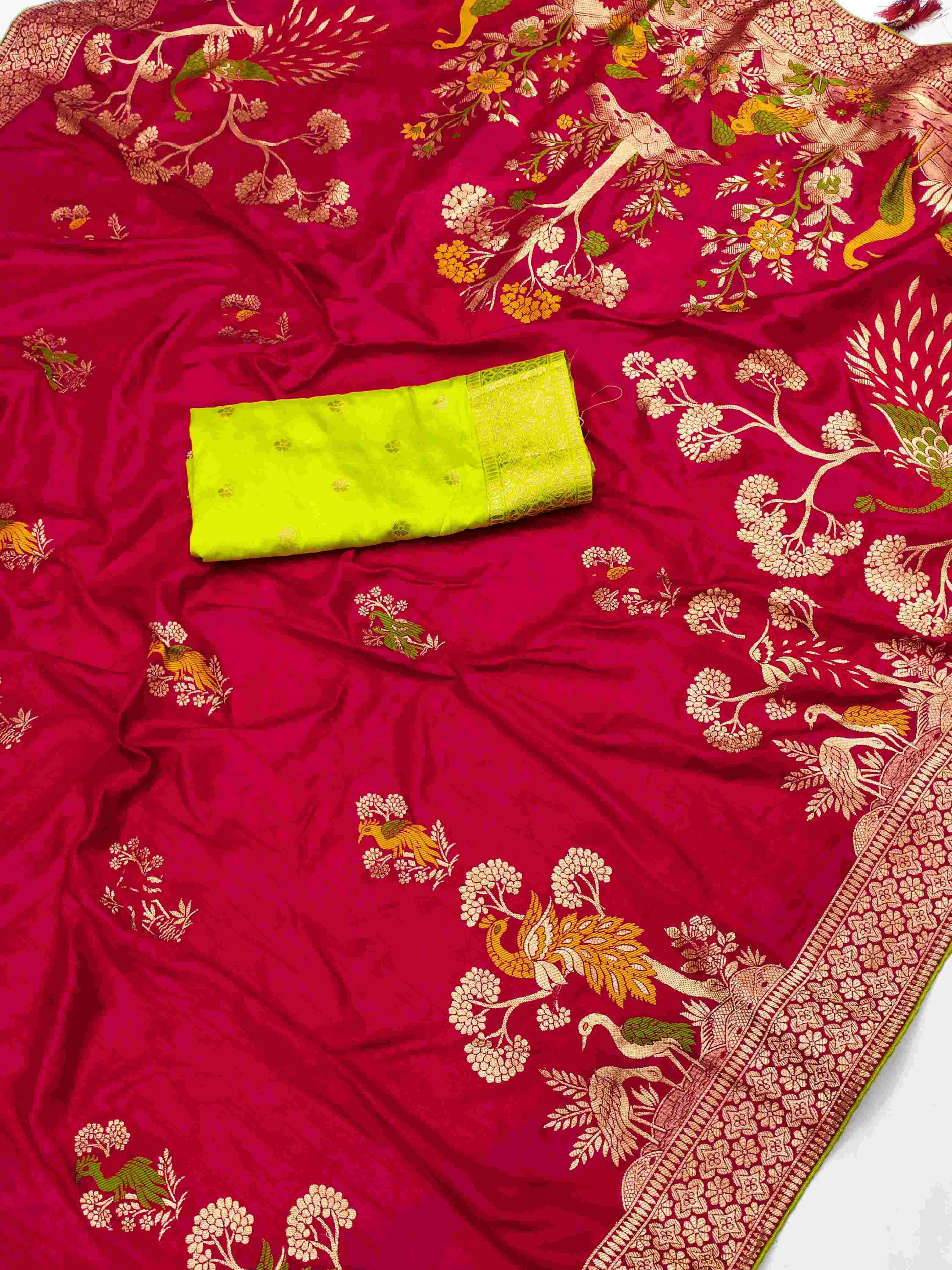 YNF PURE VISCOSE RIN150 Dolla Morni SILK SAREES WHOLESALE DOLA SILK HEAVY SAREE WITH CONTRAST PALLU MANUFACTURER