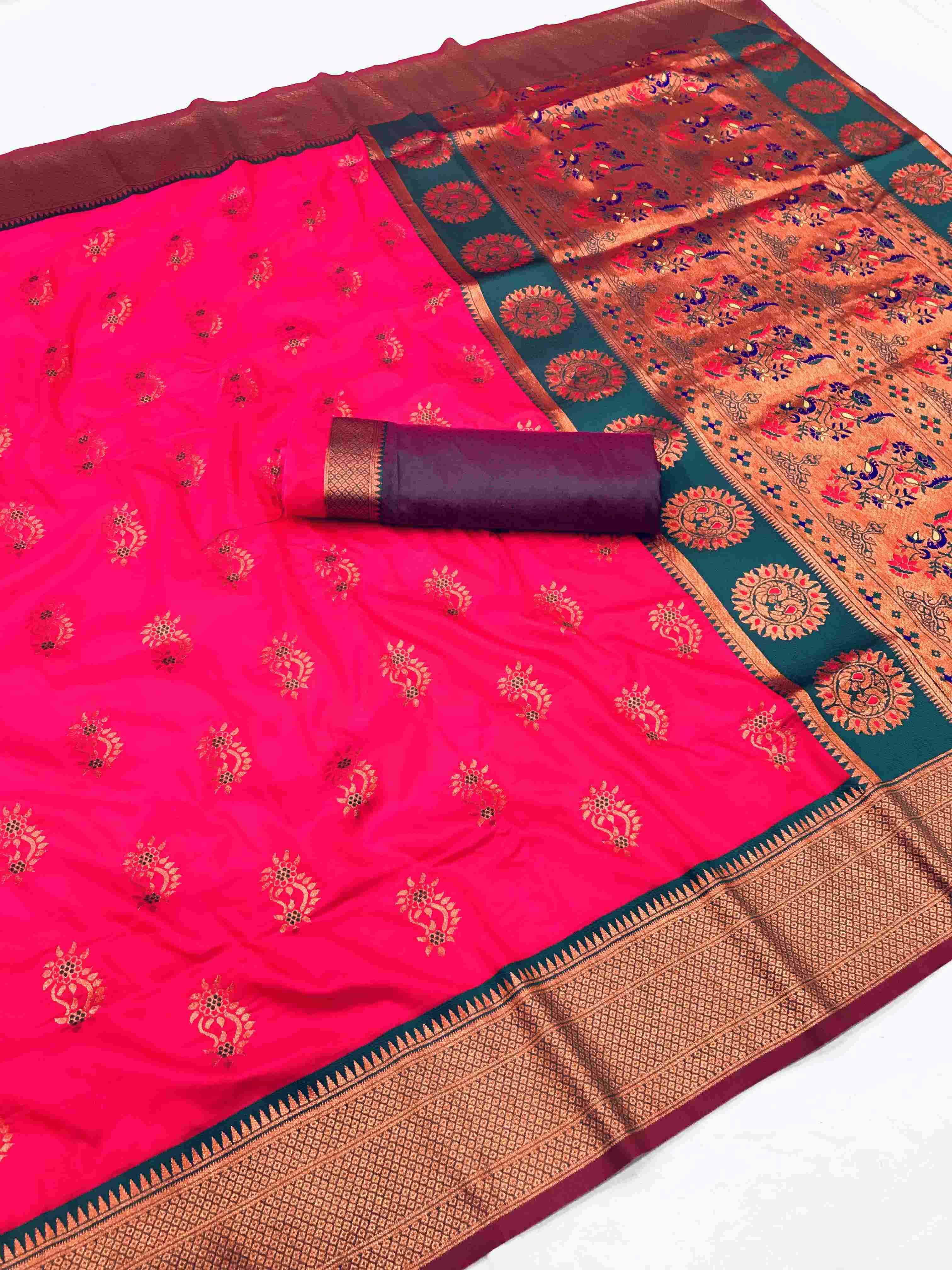 YNF SILK KESH190 Nathani SAREE  WHOLESALE  PAITHANI COTTAN FANCY SILK SAREES  MANUFACTURER