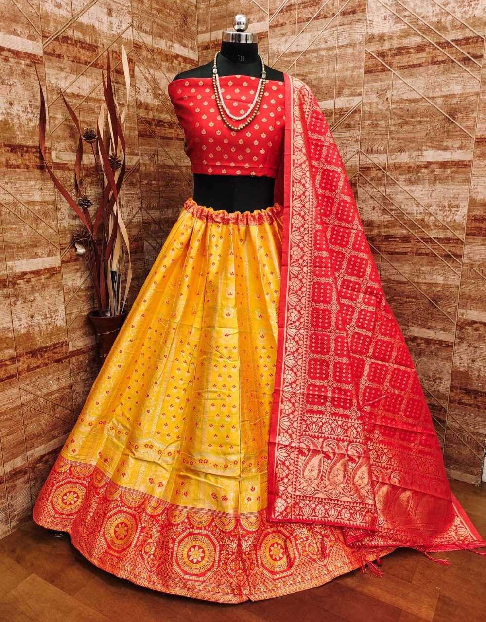 YNF SILK KESH383 01 LEHENGA WHOLESALE DESIGNER SILK LEHENGA WITH CANCAN MANUFACTURER 