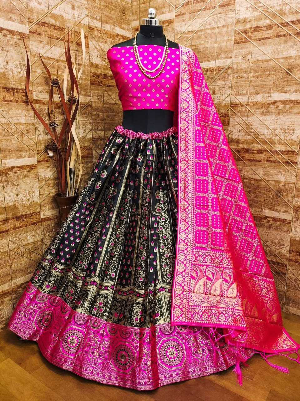 YNF SILK KESH383 01 LEHENGA WHOLESALE DESIGNER SILK LEHENGA WITH CANCAN MANUFACTURER 