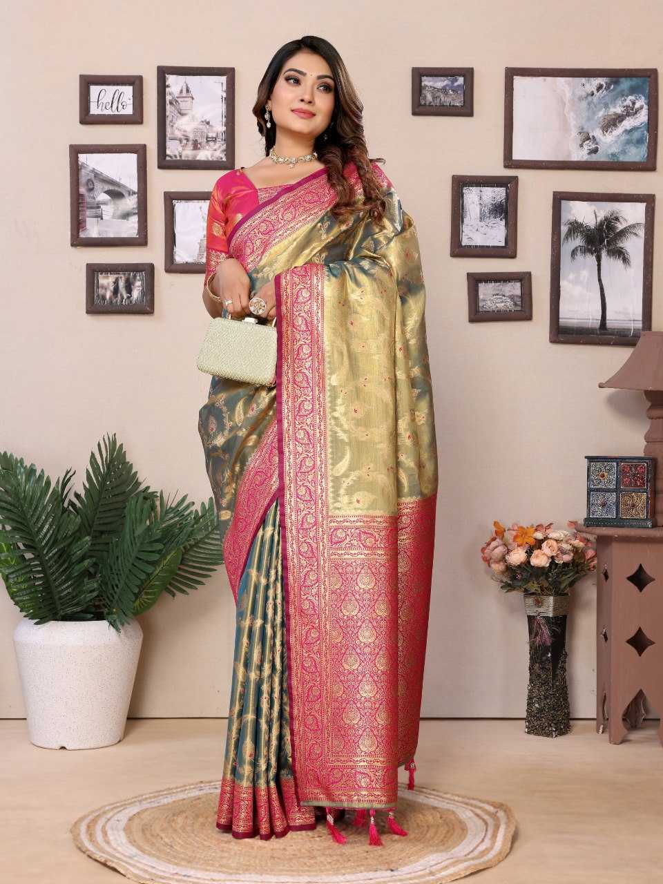 YNF SILK RIN144 Hema SAREE WHOLESALE DESIGNER TISSUE SILK PARTY WEAR SAREES MANUFACTURER 