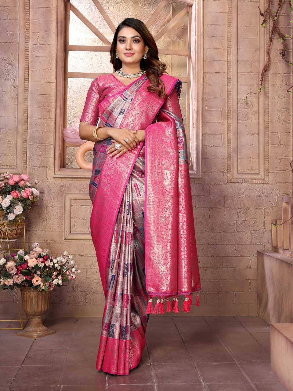 YNF SILK RIN144  Somya SILK SAREES WHOLESALE ZARI BORDER FANCY TRADITIONAL SAREES MANUFACTURER