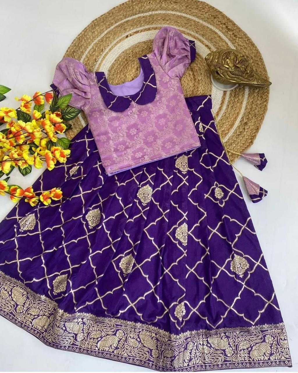 Ynf Silk RIN192 8044 Kids Wear Wholesale Kids Lehenga Kids Ghagra Choli Kids Silk Dress Manufacturer