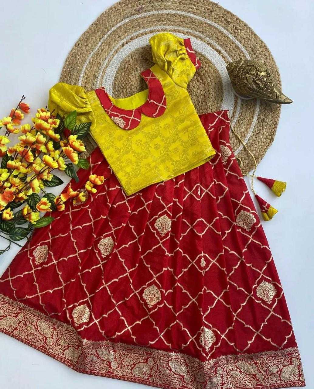 Ynf Silk RIN192 8044 Kids Wear Wholesale Kids Lehenga Kids Ghagra Choli Kids Silk Dress Manufacturer