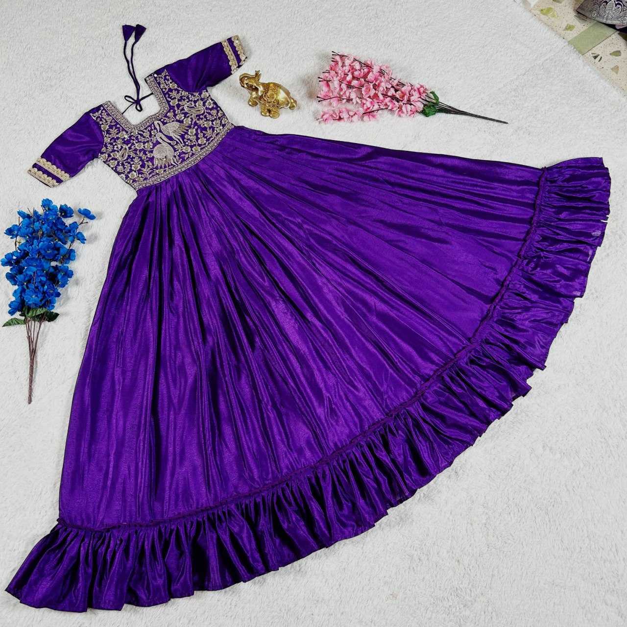 Ynf soft chinon KESH109 RRKT95 Kids Wear Wholesale Kids Gown Kids Ethnic Gowns Kids Party Wear Ethnic Manufacturer