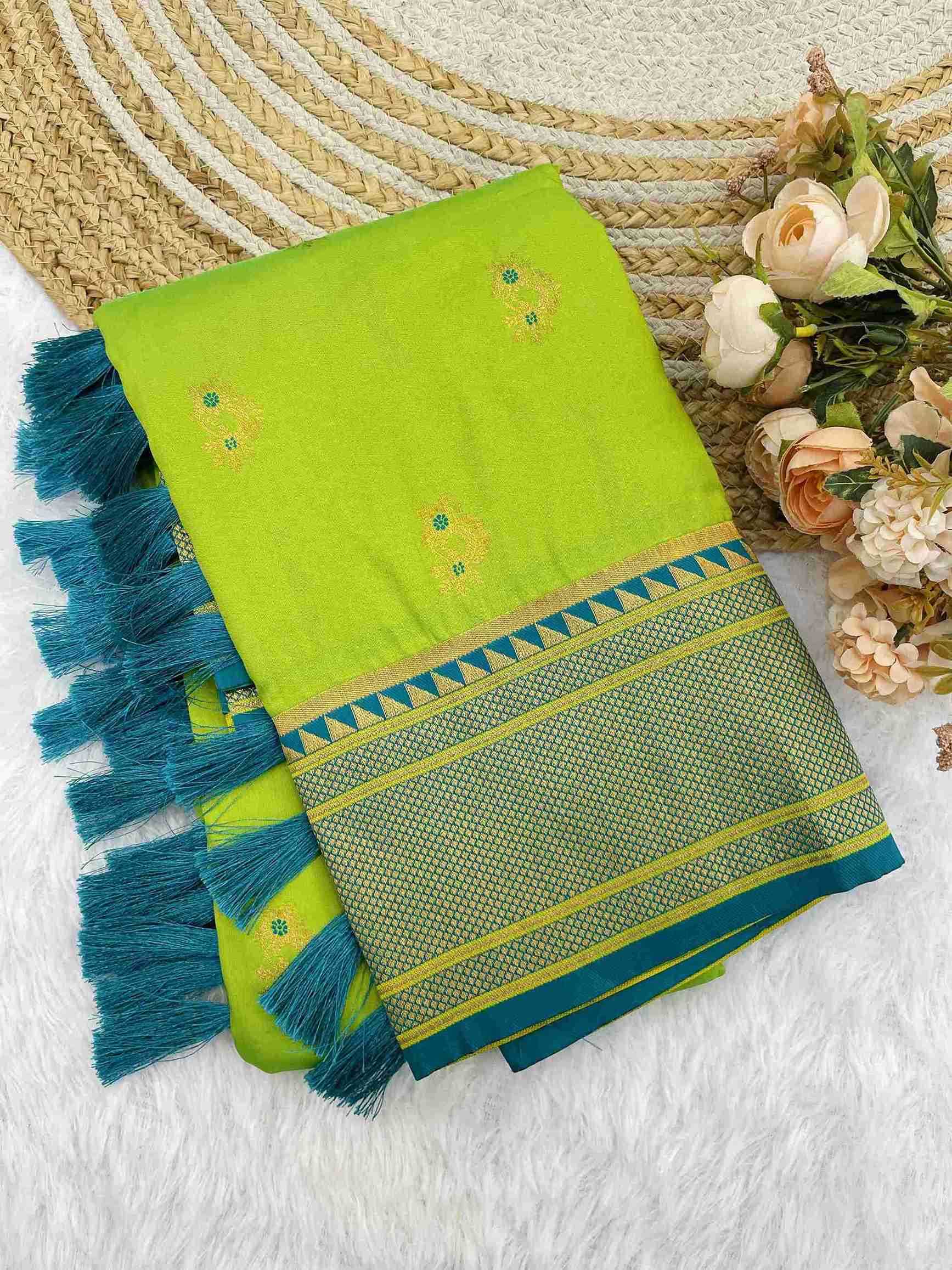 Ynf Soft Silk RIN116 REW30 Silk Sarees Wholesale Paithani Sarees Soft Silk Sarees Silk Sarees With Contrast Pallu Manufacturer