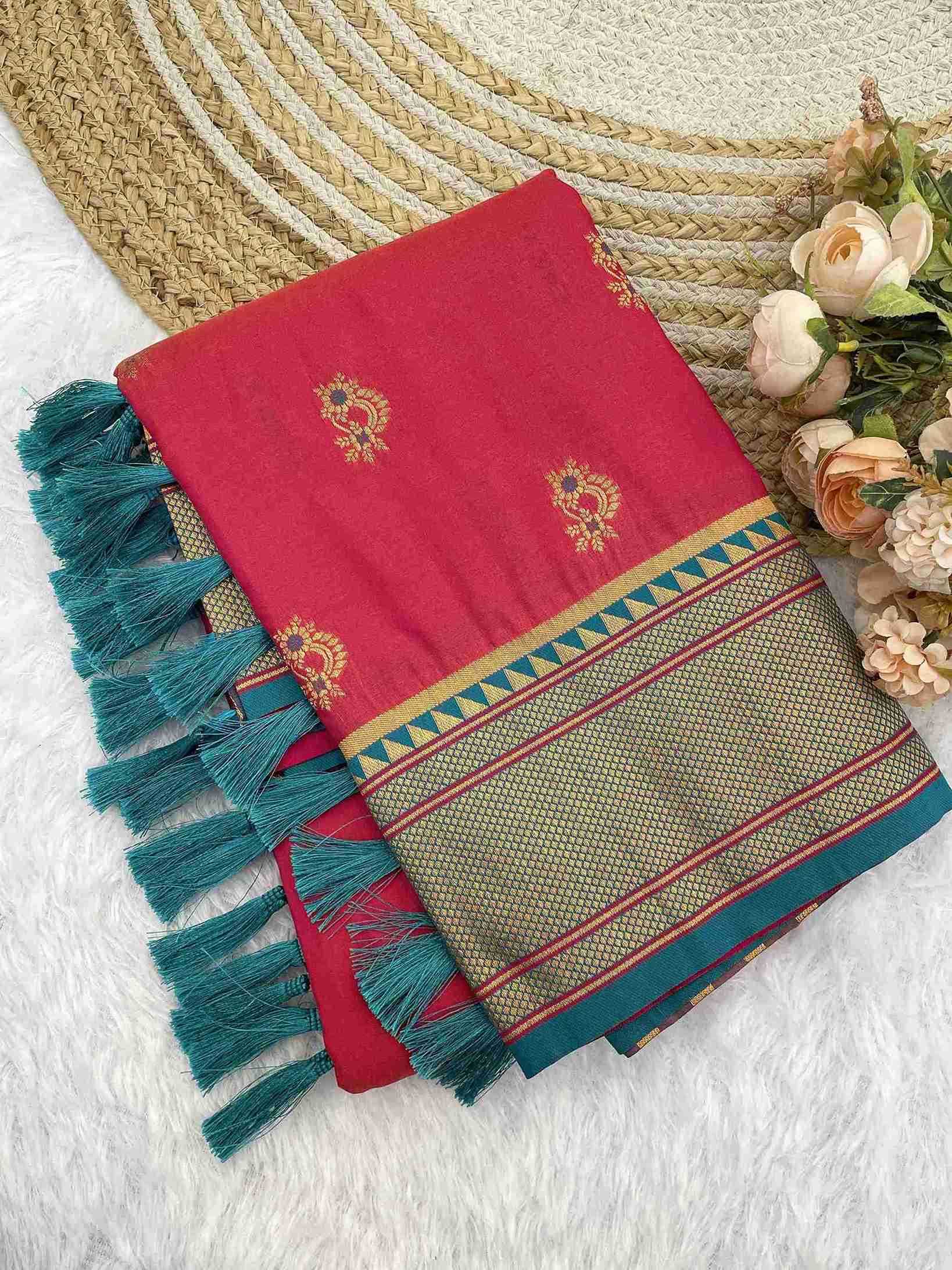 Ynf Soft Silk RIN116 REW30 Silk Sarees Wholesale Paithani Sarees Soft Silk Sarees Silk Sarees With Contrast Pallu Manufacturer