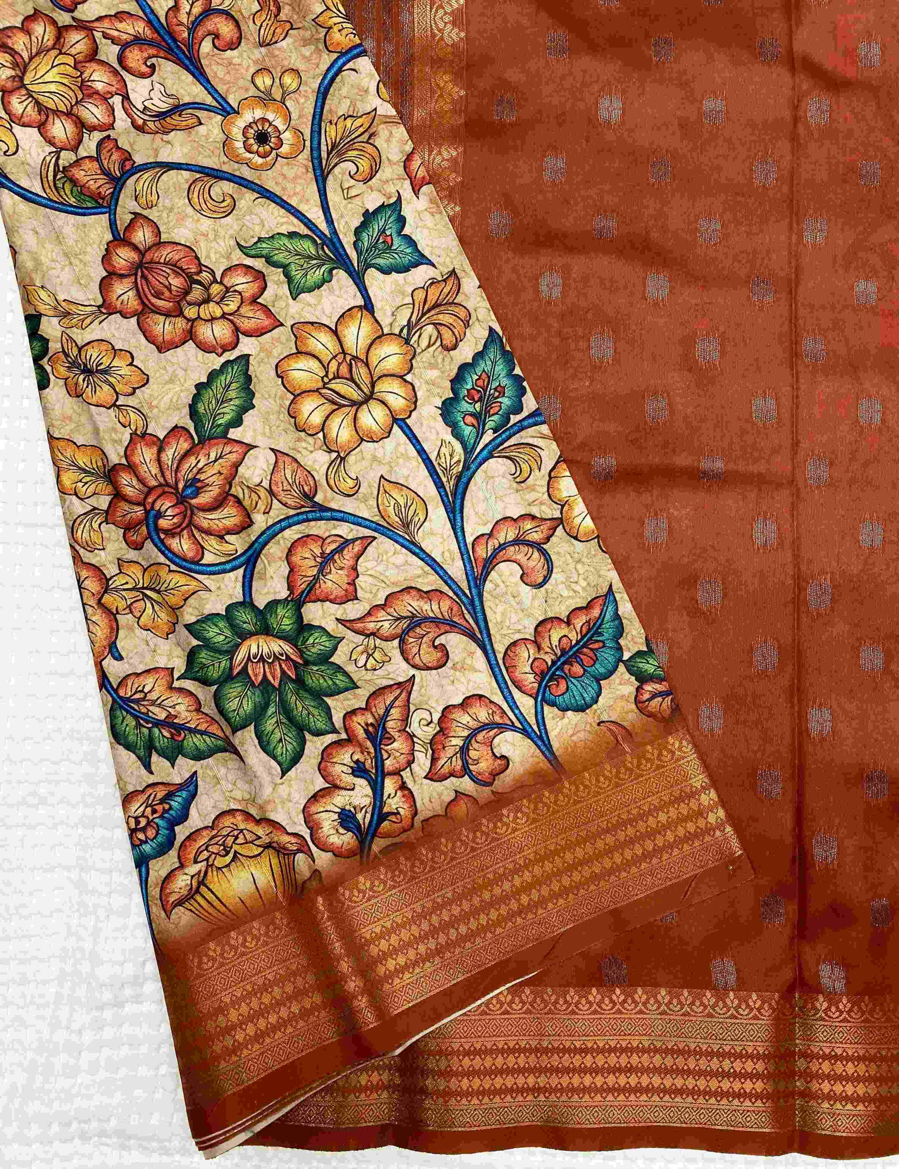 YNF TUSSAR SILK KESH249 DIVYA SAREES WHOLESALE PRINTED KALAMKARI TUSSAR SAREES MANUFACTURER