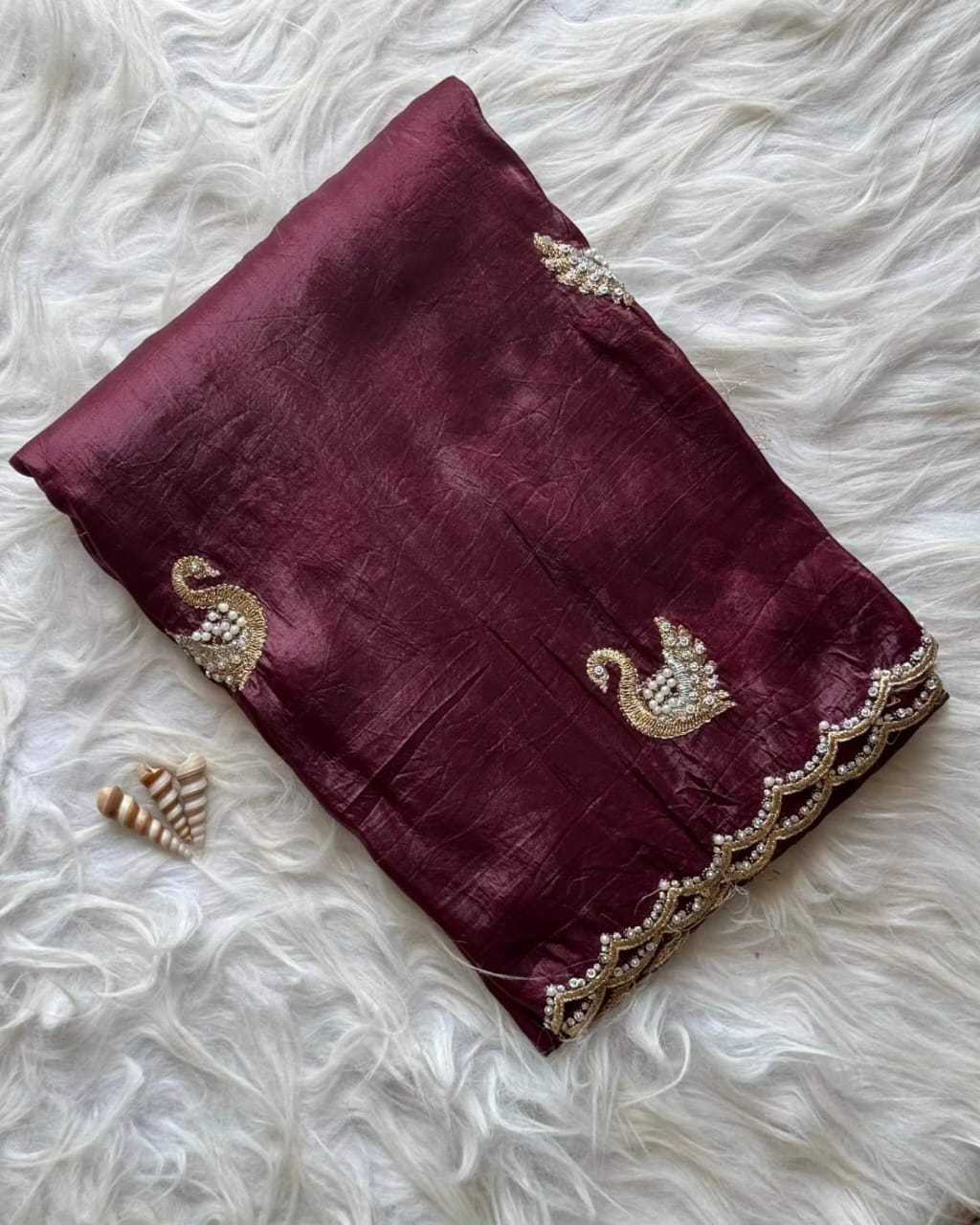 YNF TUSSAR SILK KESH283 AAN02 SAREE WHOLESALE EMBROIDERED SAREE MANUFACTURER