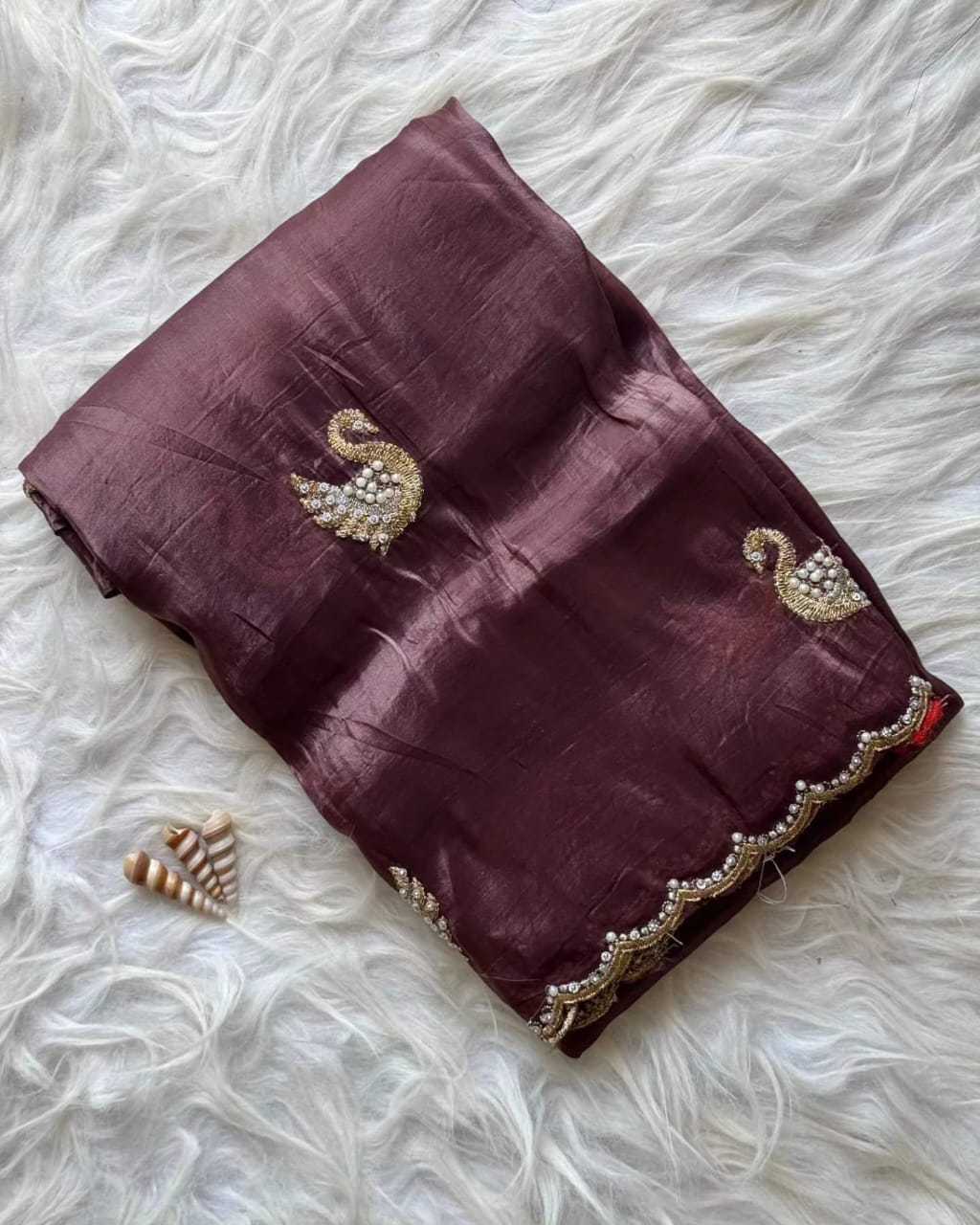 YNF TUSSAR SILK KESH283 AAN02 SAREE WHOLESALE EMBROIDERED SAREE MANUFACTURER