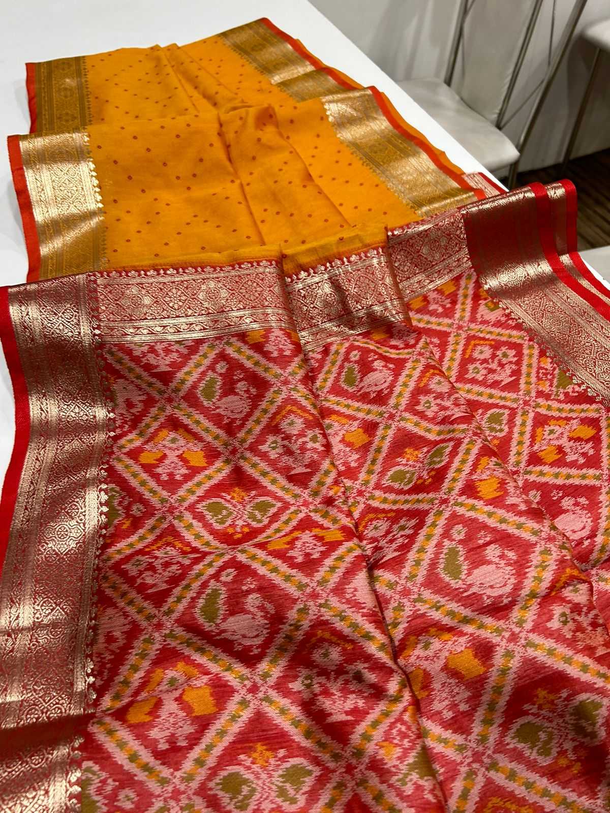 Ynf Tussar Silk KESH364 sangam Sarees Silk Sarees Wholesale Patola Sarees Ikkat Saree Bandhani Sarees Manufacturer