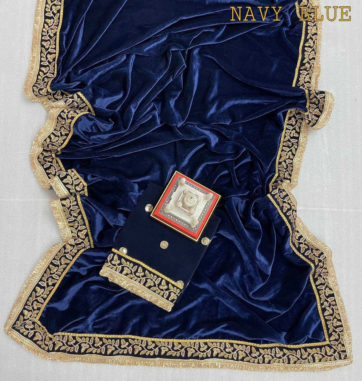 Ynf Velvet KESH413 376 Sarees Wholesale Fancy Sarees Velvet Sarees Embroidered Sarees Manufacturer