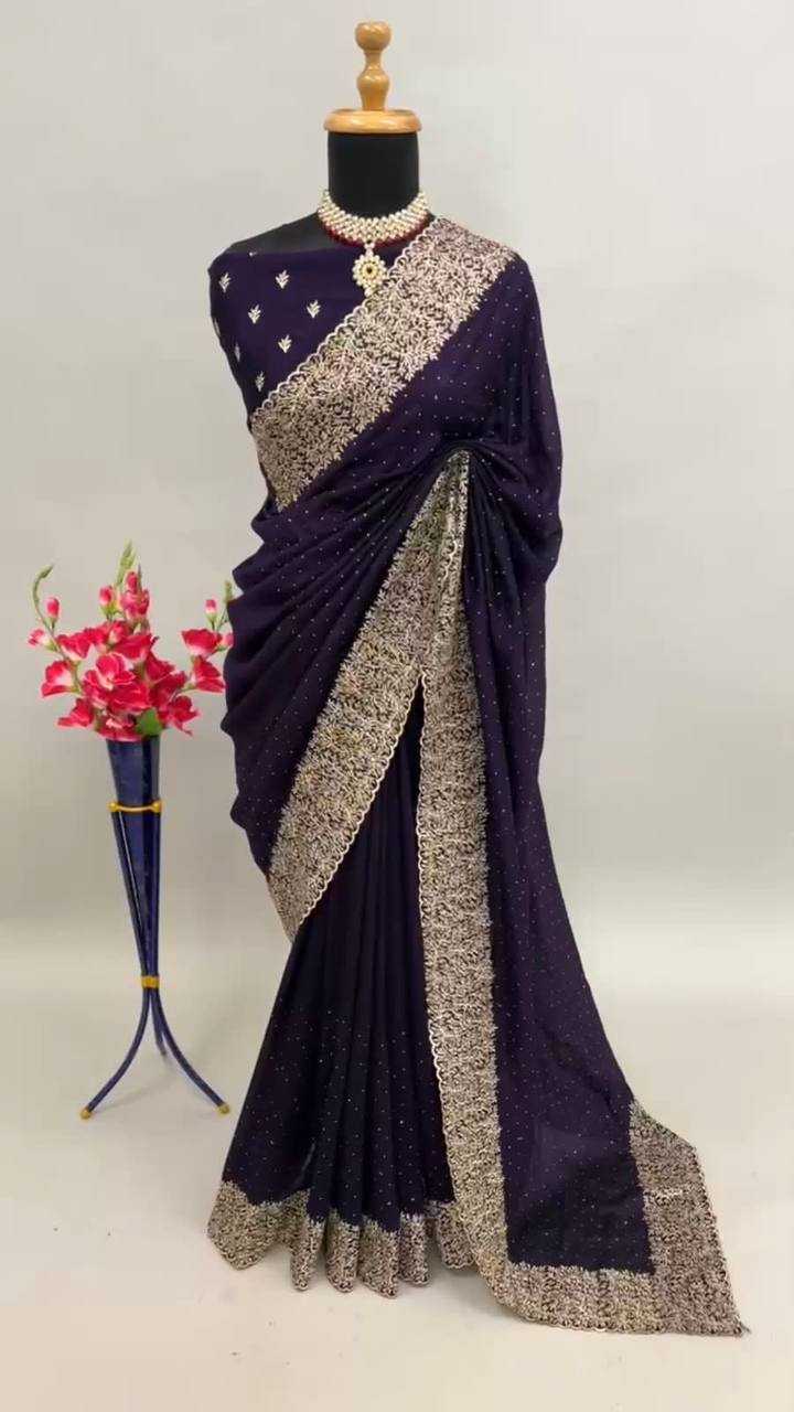 Ynf Vichitra Silk KESH336 PNF01 Silk Sarees Wholesale Heavy Silk Sarees Designer Silk Sarees Embroidered Silk Sarees Manufacturer