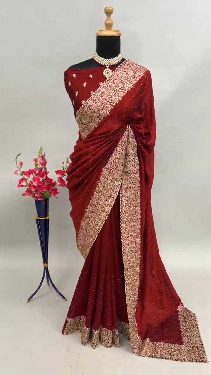 Ynf Vichitra Silk KESH336 PNF04 Silk Sarees Wholesale Designer Silk Sarees Fancy Silk Sarees Embroidered Silk Sarees Manufacturer