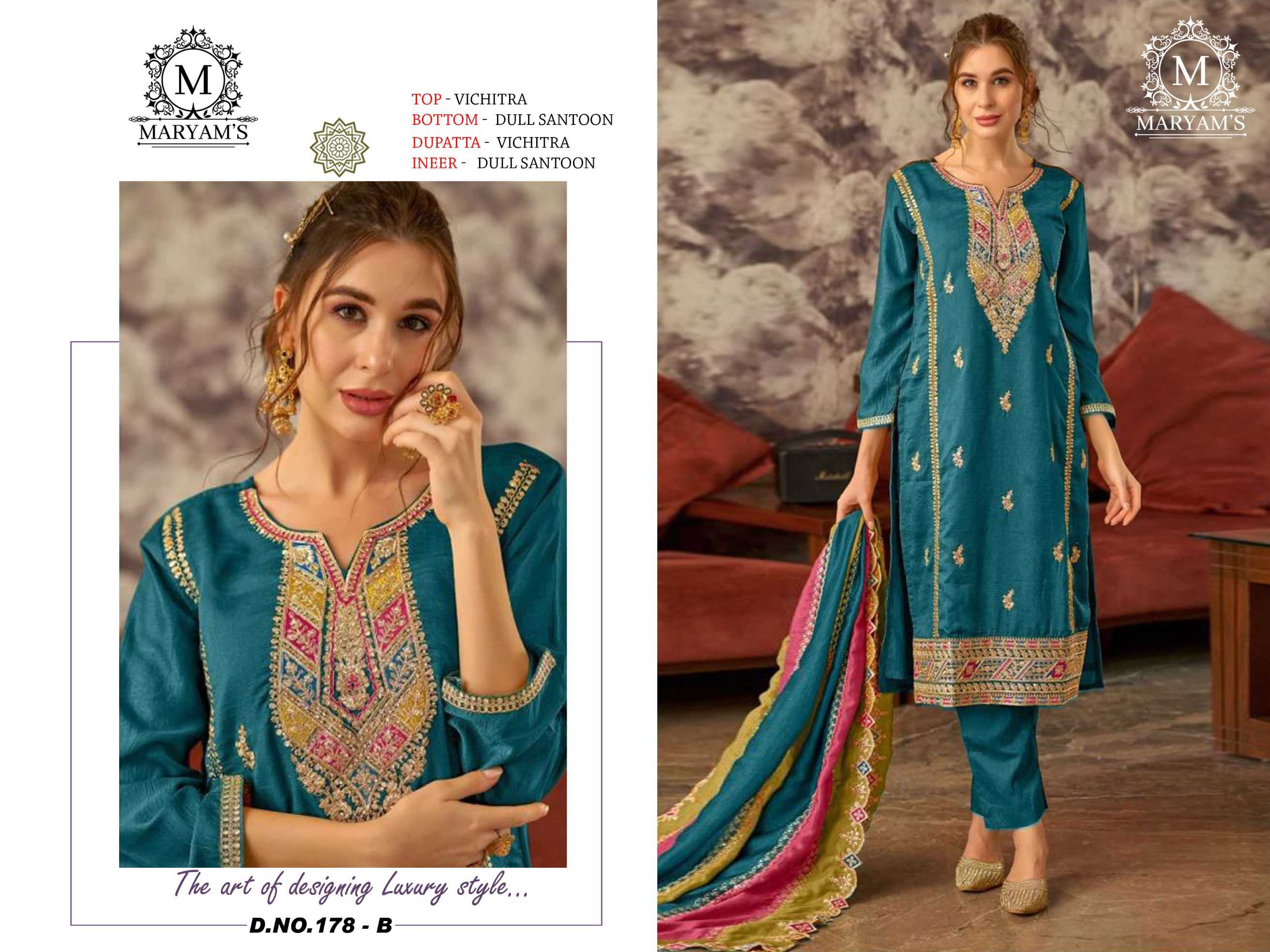 Ynf Vichitra Silk RIN129 178 Suits & Dresses Wholesale Embroidery Suits Zari Work Suit Silk Suits Manufacturer