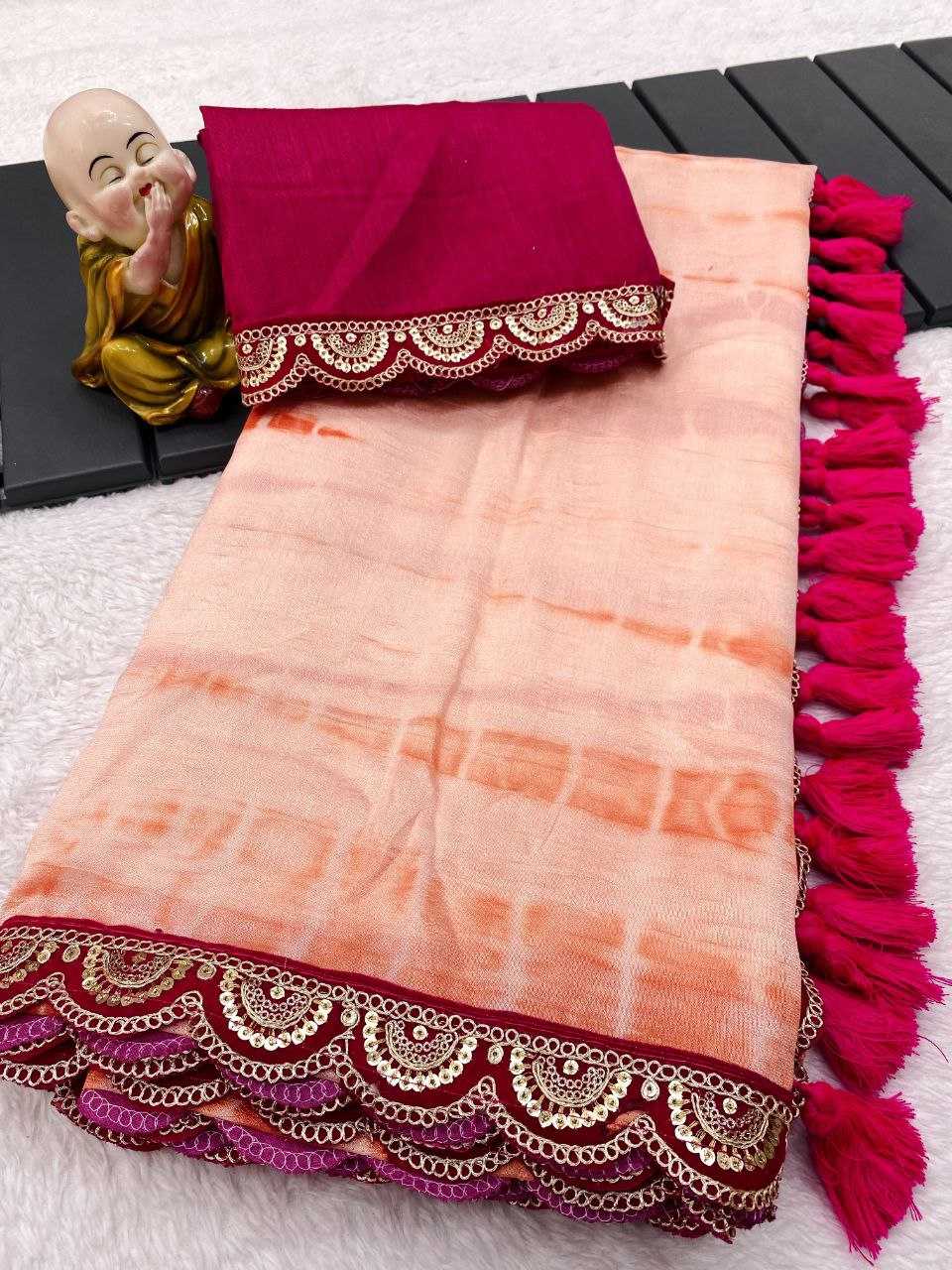 YNF VICHITRA  SILK RIN196 169 SAREES WHOLESALE EMBROIDERED PRINTED SEQUINS WORK SAREES MANUFACTURER