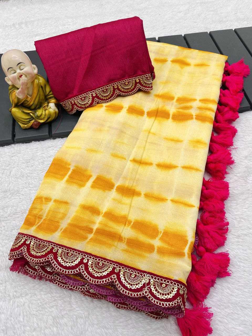 YNF VICHITRA  SILK RIN196 169 SAREES WHOLESALE EMBROIDERED PRINTED SEQUINS WORK SAREES MANUFACTURER