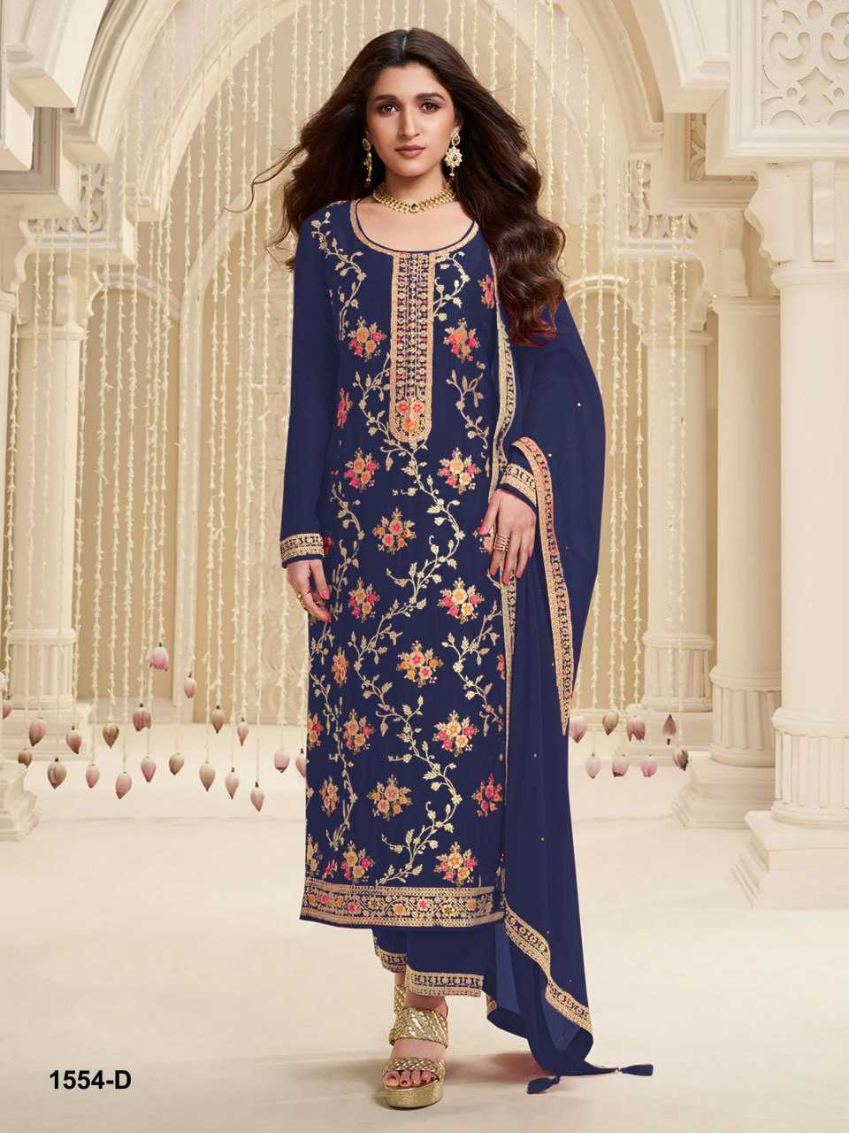 YNF VISCOSE JACQUARD RIN131 1554 SUITS & DRESSES WHOLESALE EMBROIDERY ZARI WORK SUITS MATERIAL MANUFACTURER