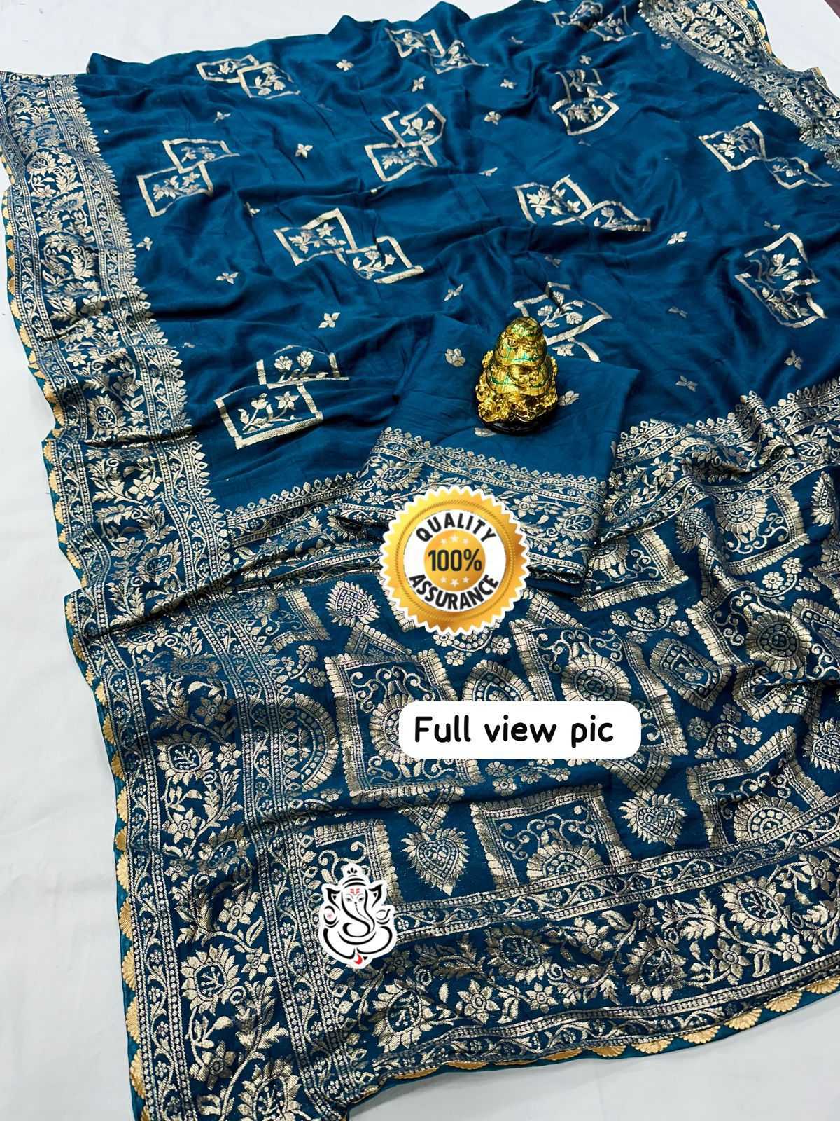 YNF VISCOSE KESH285 ADS05 SILK SAREE WHOLESALE DOLA ZARI BORER FANCY SILK SAREE MANUFACTURER