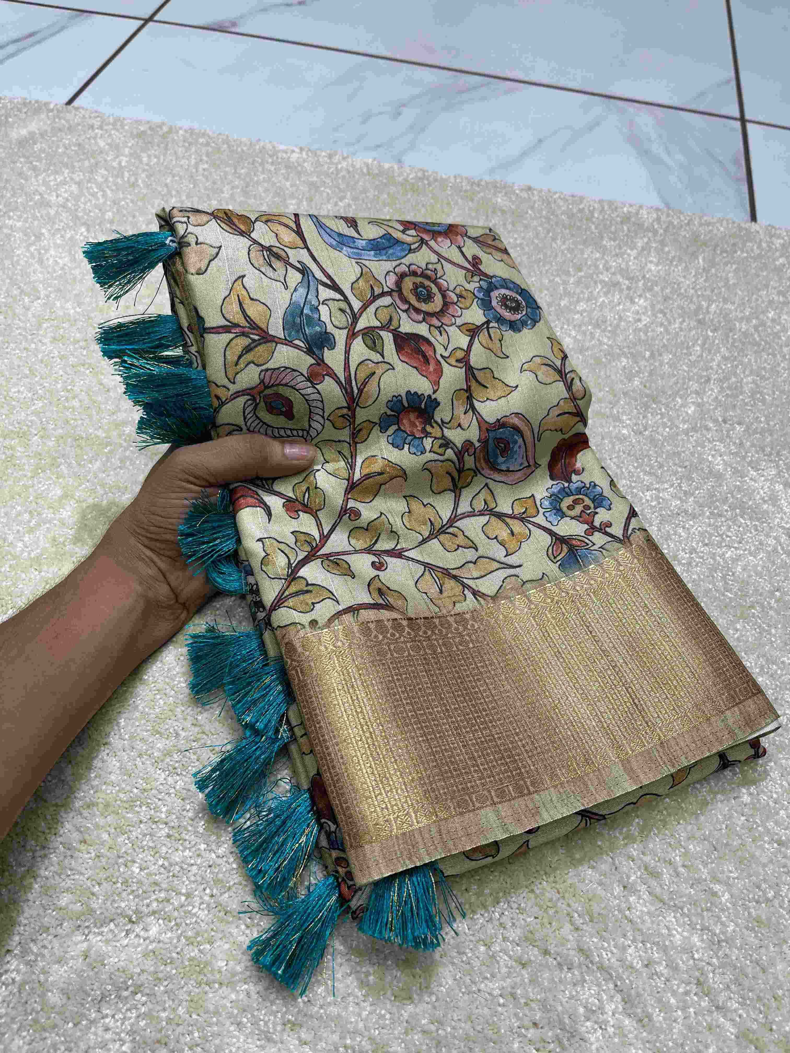 Ynf Assam Silk RIN116 REW23 Silk Sarees Wholesale Soft Silk Sarees Printed Silk Saree Kalamkari Silk Sarees Manufacturer