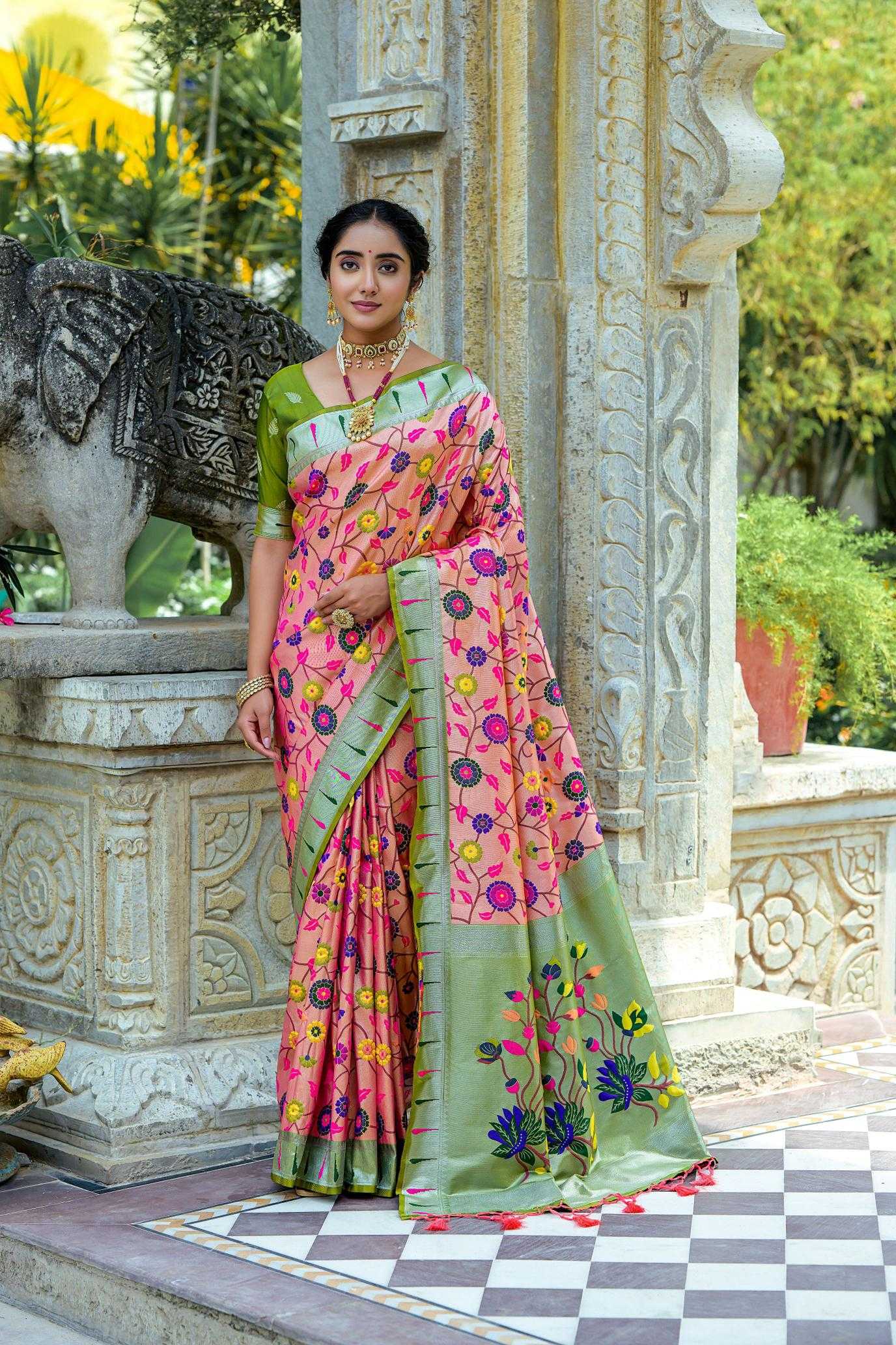 Ynf Banarasi Soft Silk KESH165 PAITHANI JAL 2 Silk Sarees Wholesale Banarasi Silk Sarees Paithani Sarees Zari Border Silk Sarees Manufacturer