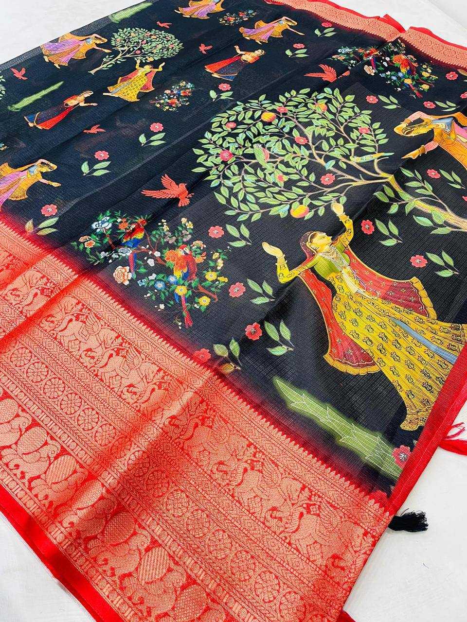 Ynf Banarasi Warm silk RIN124 Warm silk dingli Sarees Wedding Collections Festive Collections Wholesale Printed Sarees Silk Sarees Festive Sarees Manufacturer