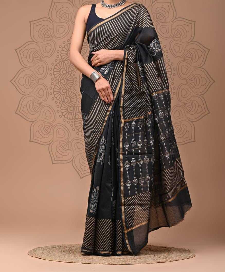 Ynf Chanderi Silk KESH430 SARIKA Sarees Wholesale Printed Sarees Chanderi Sarees Traditional Sarees Manufacturer