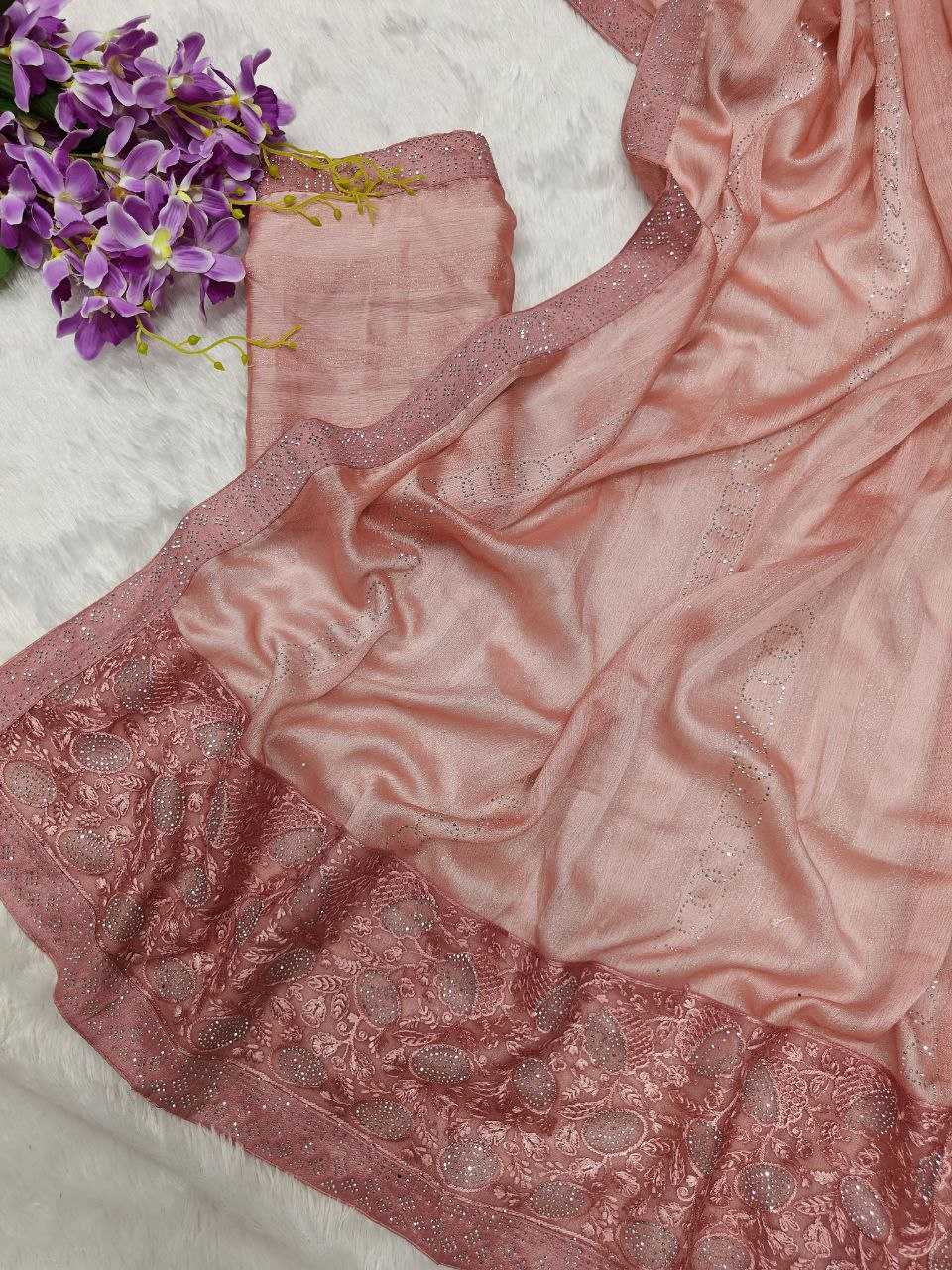 Ynf Chiffon KESH189 VET07 Sarees Wholesale Designer Sarees Embroidered Sarees Swarovski Sarees Manufacturer