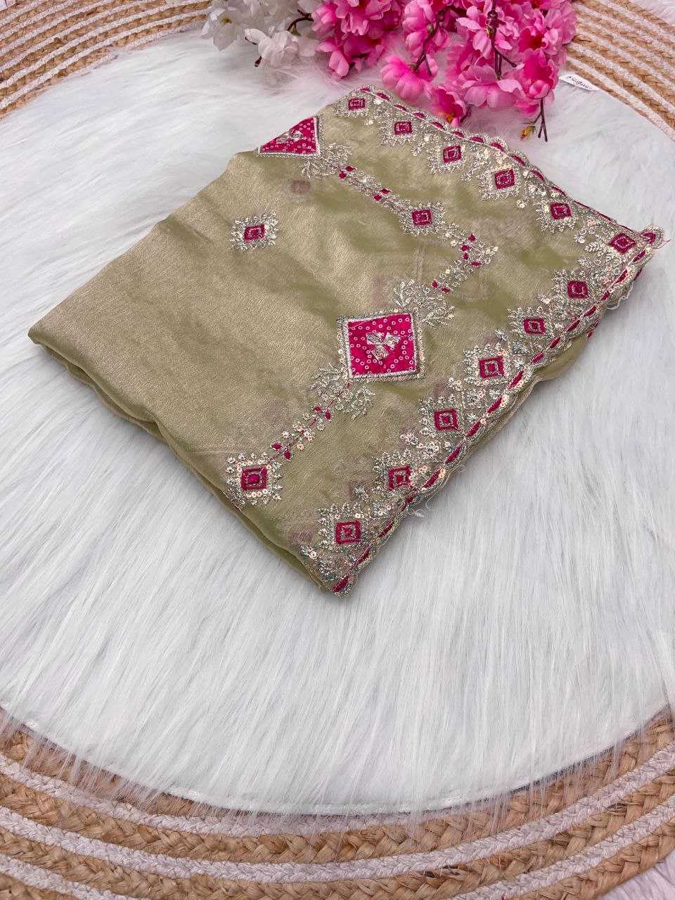 Ynf Chiffon RIN143 530 Sarees Diwali Collections Festive Collections Wholesale Embroidered Sarees Zari Sarees Sarees With Blouse Manufacturer