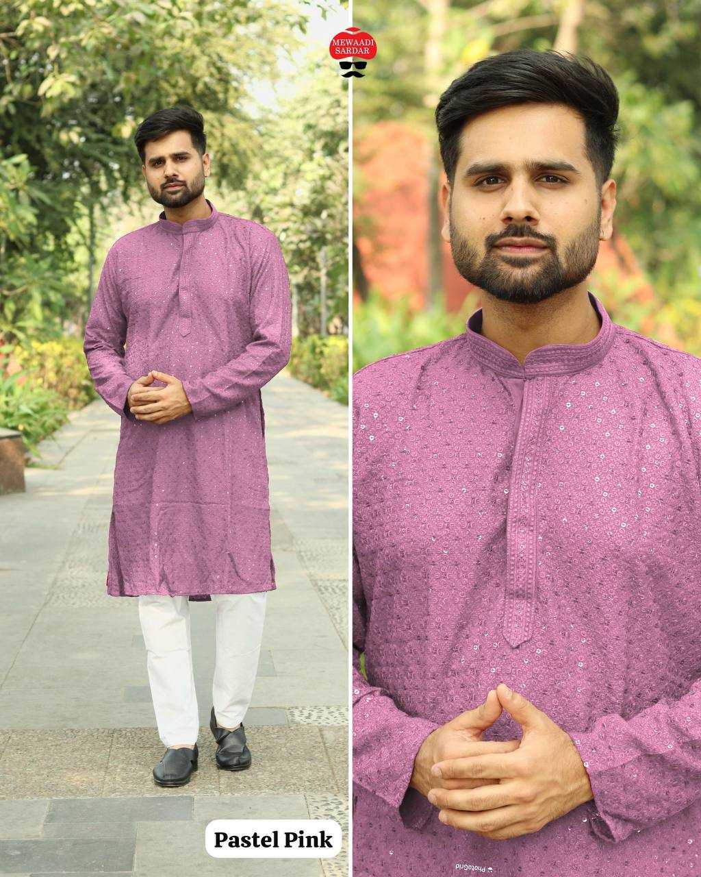 Ynf Chikan RIN125 INL04 Mens Wear Diwali Collections Festive Collections Wholesale Mens Kurtas Mens Kurta Pyjama Men Chikan Kurta Manufacturer