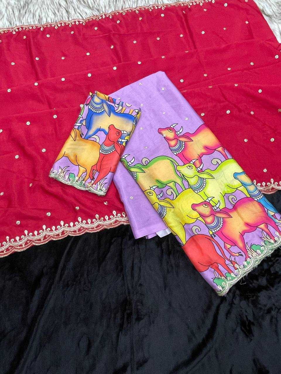 Ynf Chinon RIN124 Pichwai Kalamkari Half saree Lehengas Wedding Collections Festive Collections Wholesale Designer Lehenga Printed Lehenga Lehenga With Blouse Manufacturer