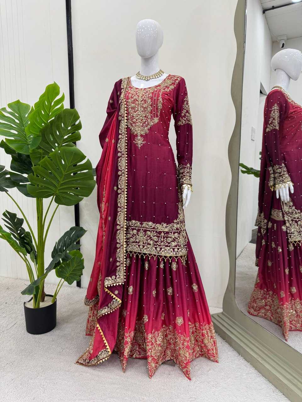 Ynf Chinon RIN133 1498 Suits & Dresses Wedding Collections Festive Collections Wholesale Ladies Suits Sharara Salwar Suits Wedding Outfits Manufacturer