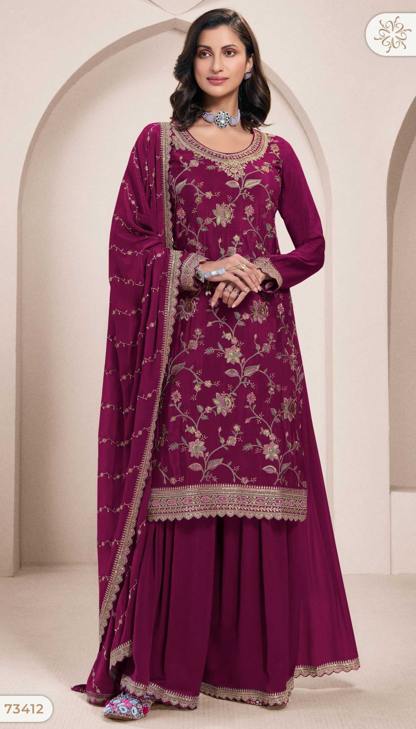 Ynf Chinon RIN184 VINAY KULEESH-LEKHA Suits & Dresses Islamic Clothing Bollywood Collections Wholesale Pakistani Suits Embroidery Suits Party wear suits Manufacturer