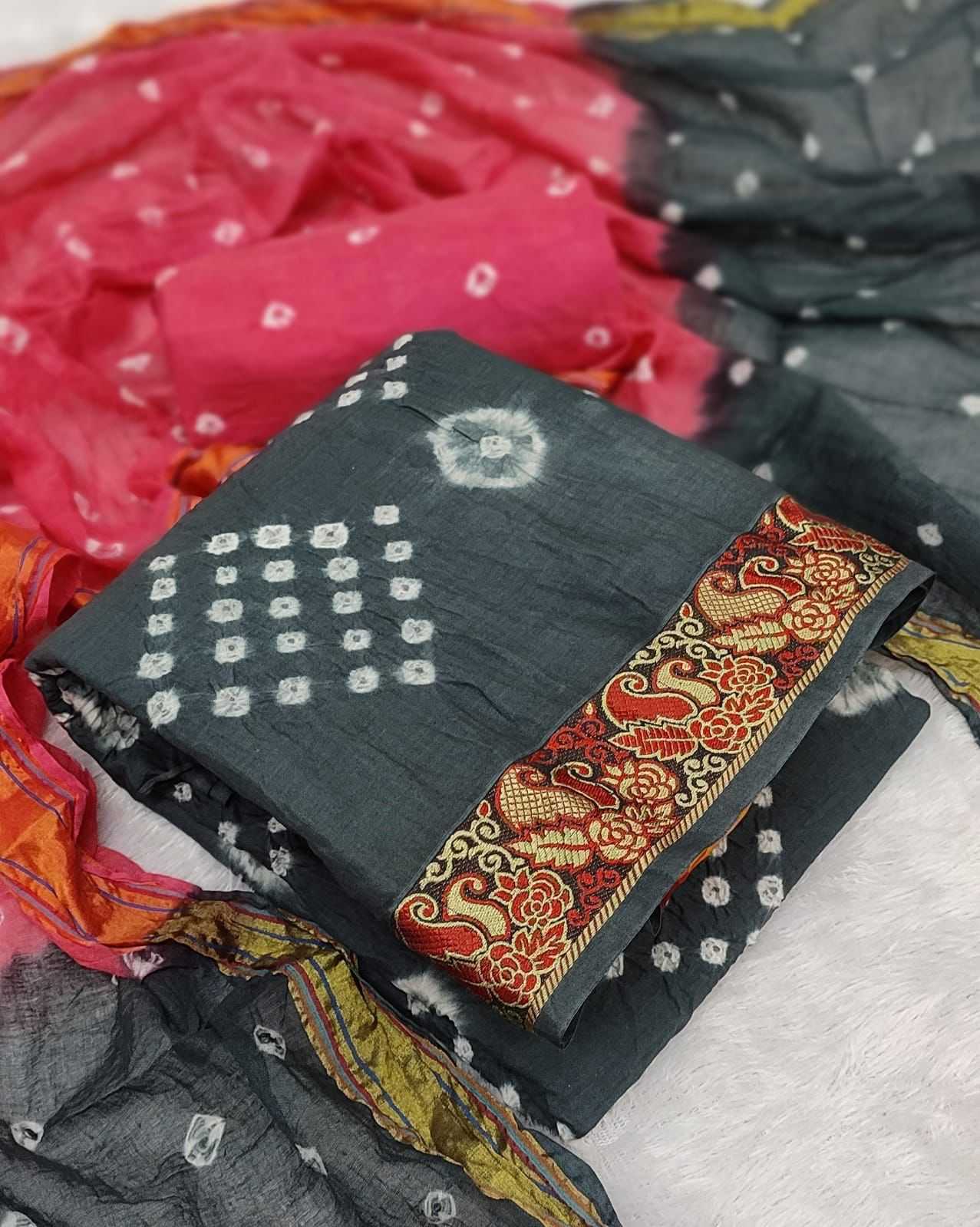 Ynf Cotton Bandhni KESH197 MUMTAZ Sarees Rakhi Collections Onam Sarees Wholesale Jacquard Saree Cotton Sarees Bandhani Sarees Manufacturer