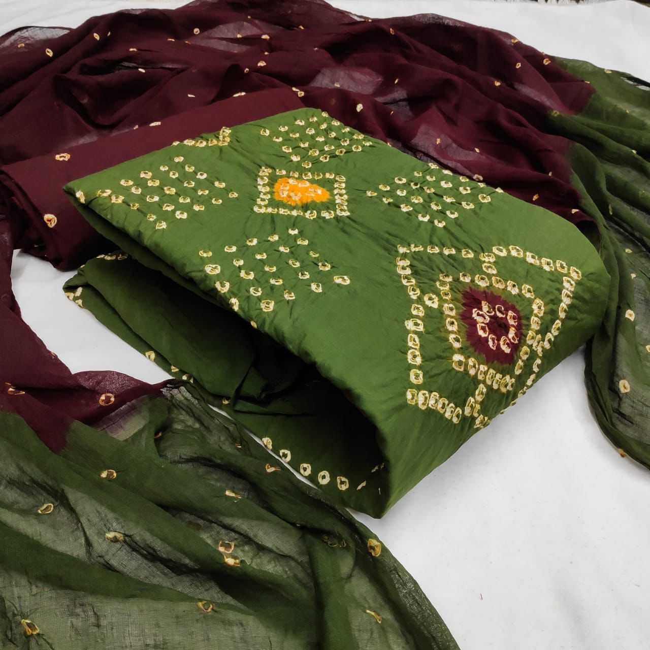 Ynf Cotton Bandhni KESH197 RAGHUVANSI Sarees Wedding Collections Teej Sarees Wholesale Hand Work Sarees Bandhani Bandhej Sarees Cotton Sarees Manufacturer