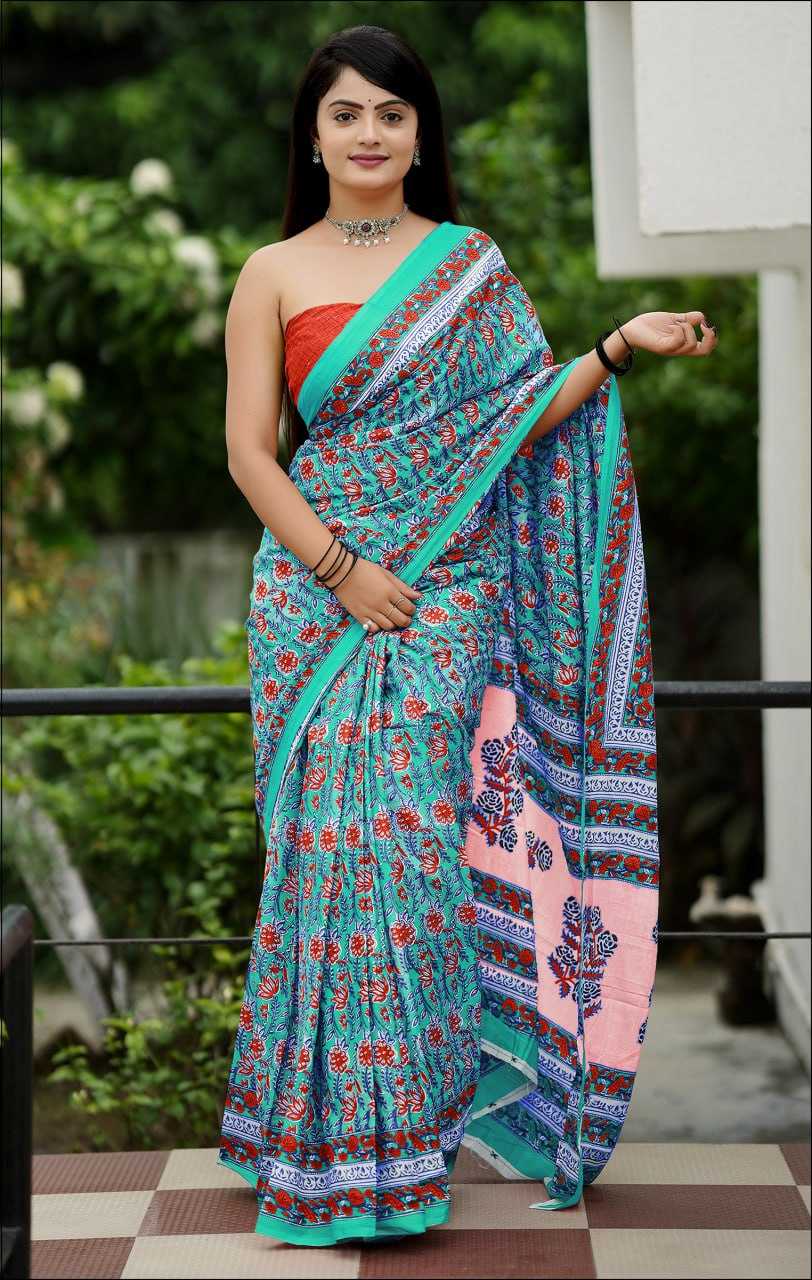 Ynf Cotton KESH224 Miss Juliana Sarees Wholesale Fancy Sarees Block Print Sarees Cotton Sarees Manufacturer