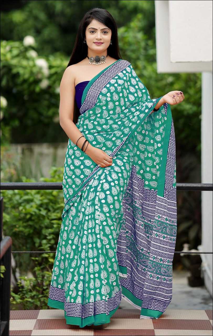 Ynf Cotton KESH224 Miss Juliana Sarees Wholesale Fancy Sarees Block Print Sarees Cotton Sarees Manufacturer