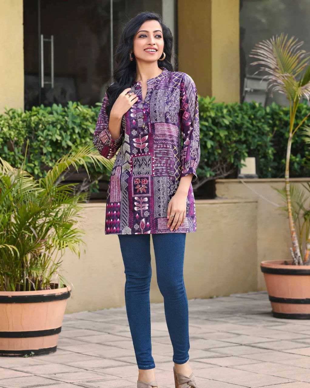 Ynf Cotton KESH354 GMR19 Kurti Wholesale Festive Kurtis Short Kurtis Printed Kurtis Manufacturer