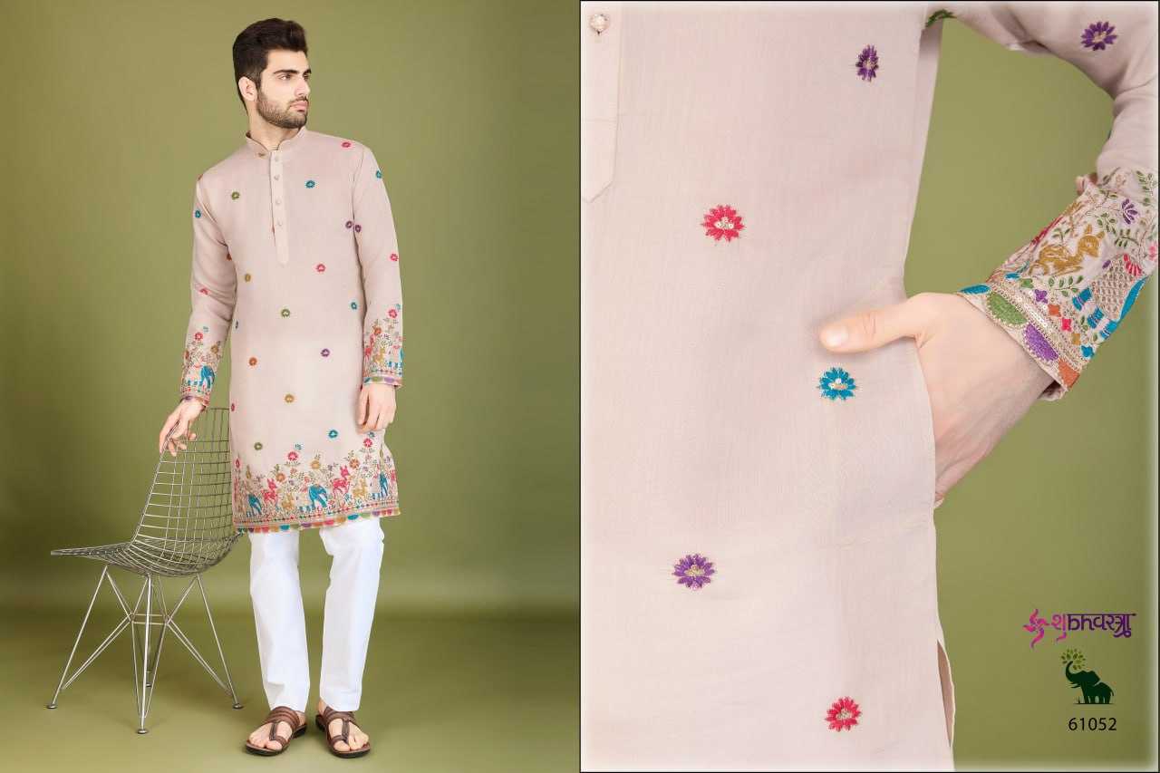 Ynf Cotton KESH417 SANSKRUTI STYLES Mens Wear Diwali Collections Festive Collections Wholesale Mens Kurtas Casual Wear Men Cotton Kurta Manufacturer