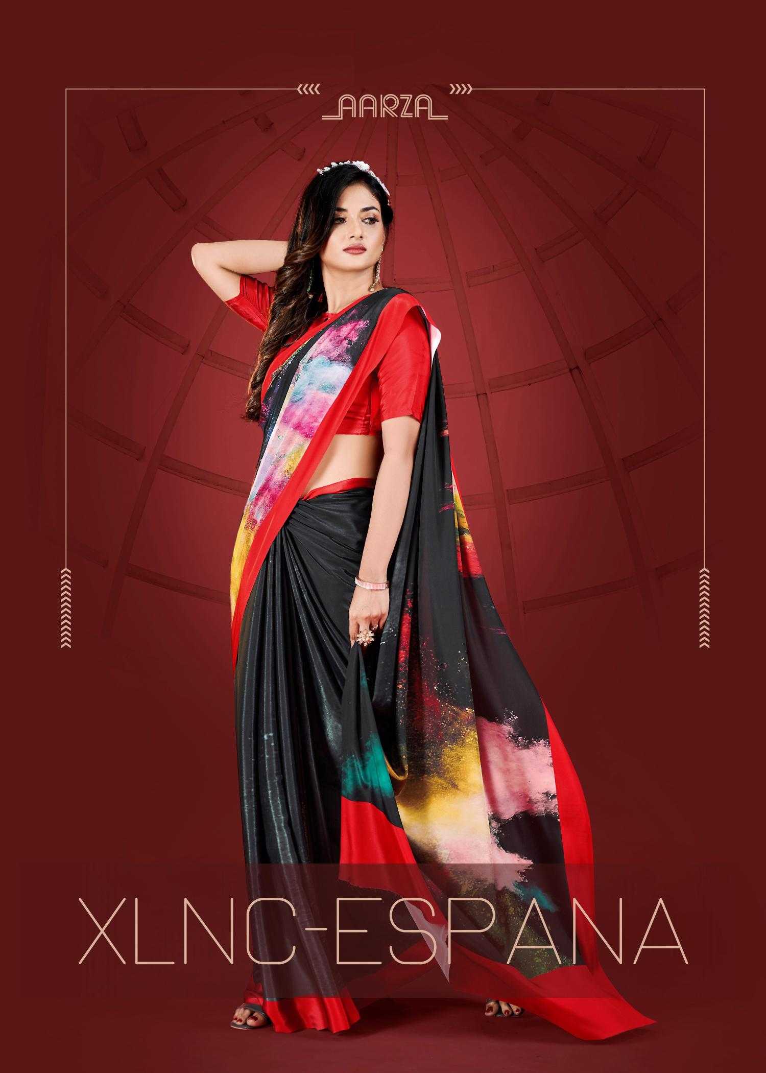 Ynf Crepe KESH113 Espana Sarees Wholesale Designer Sarees Printed Sarees Crape Satin Sarees Manufacturer