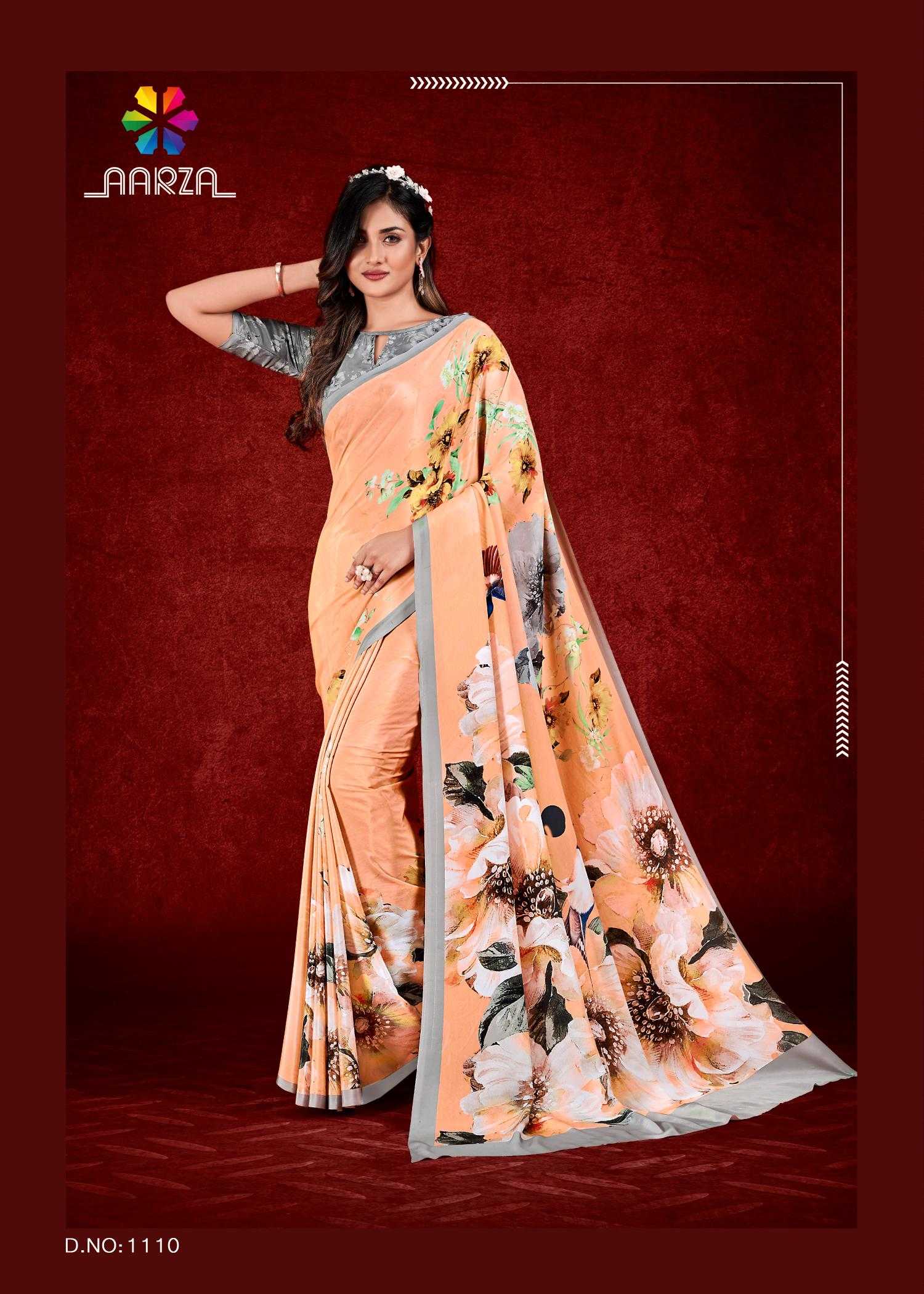 Ynf Crepe KESH113 Espana Sarees Wholesale Designer Sarees Printed Sarees Crape Satin Sarees Manufacturer