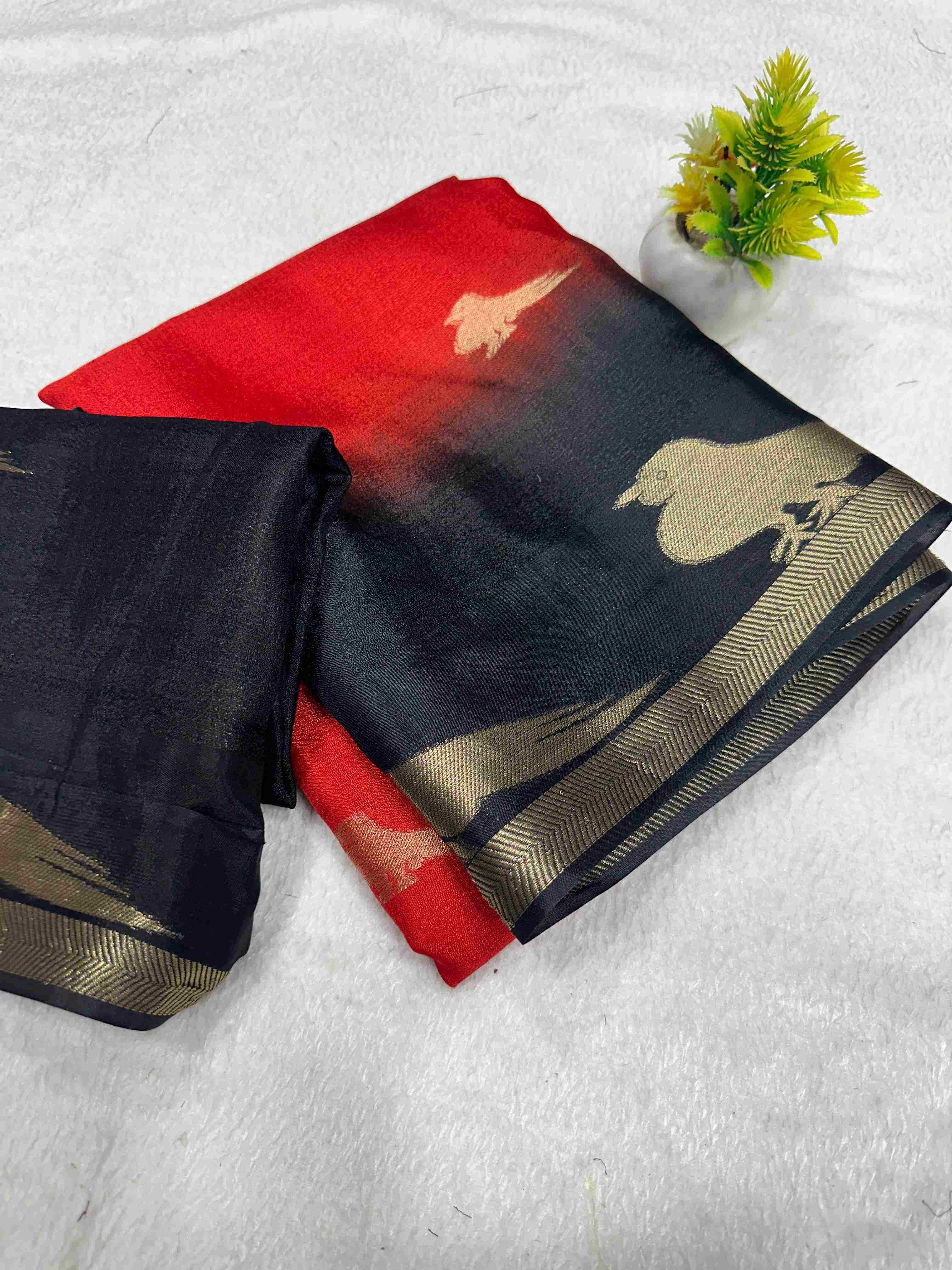 Ynf Crepe Silk RIN104 Parrot Silk Sarees Silk Sarees Festive Collections Wholesale Party Wear Sarees Crepe Silk Saree Silk Sarees With Blouse Manufacturer