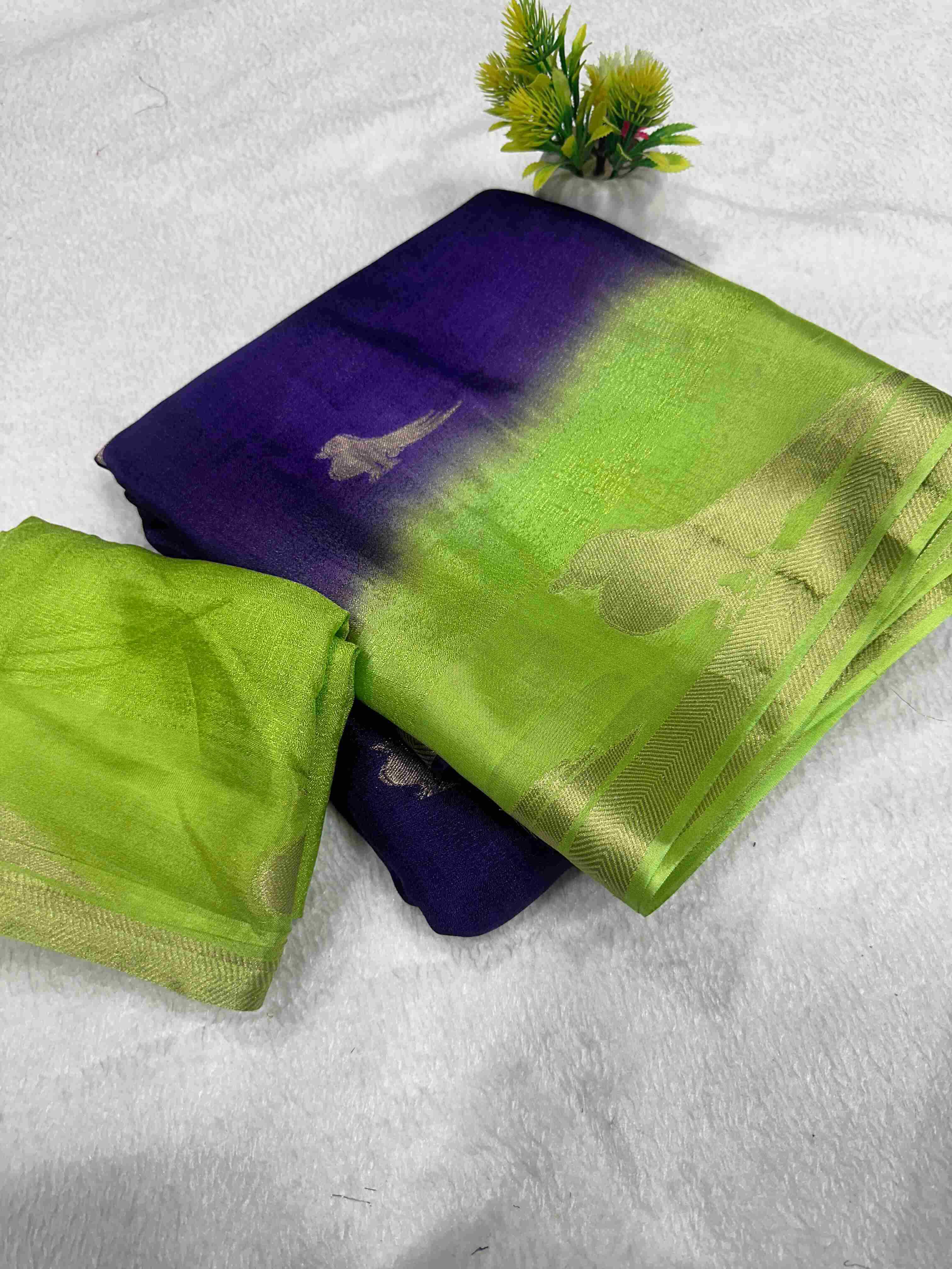 Ynf Crepe Silk RIN104 Parrot Silk Sarees Silk Sarees Festive Collections Wholesale Party Wear Sarees Crepe Silk Saree Silk Sarees With Blouse Manufacturer