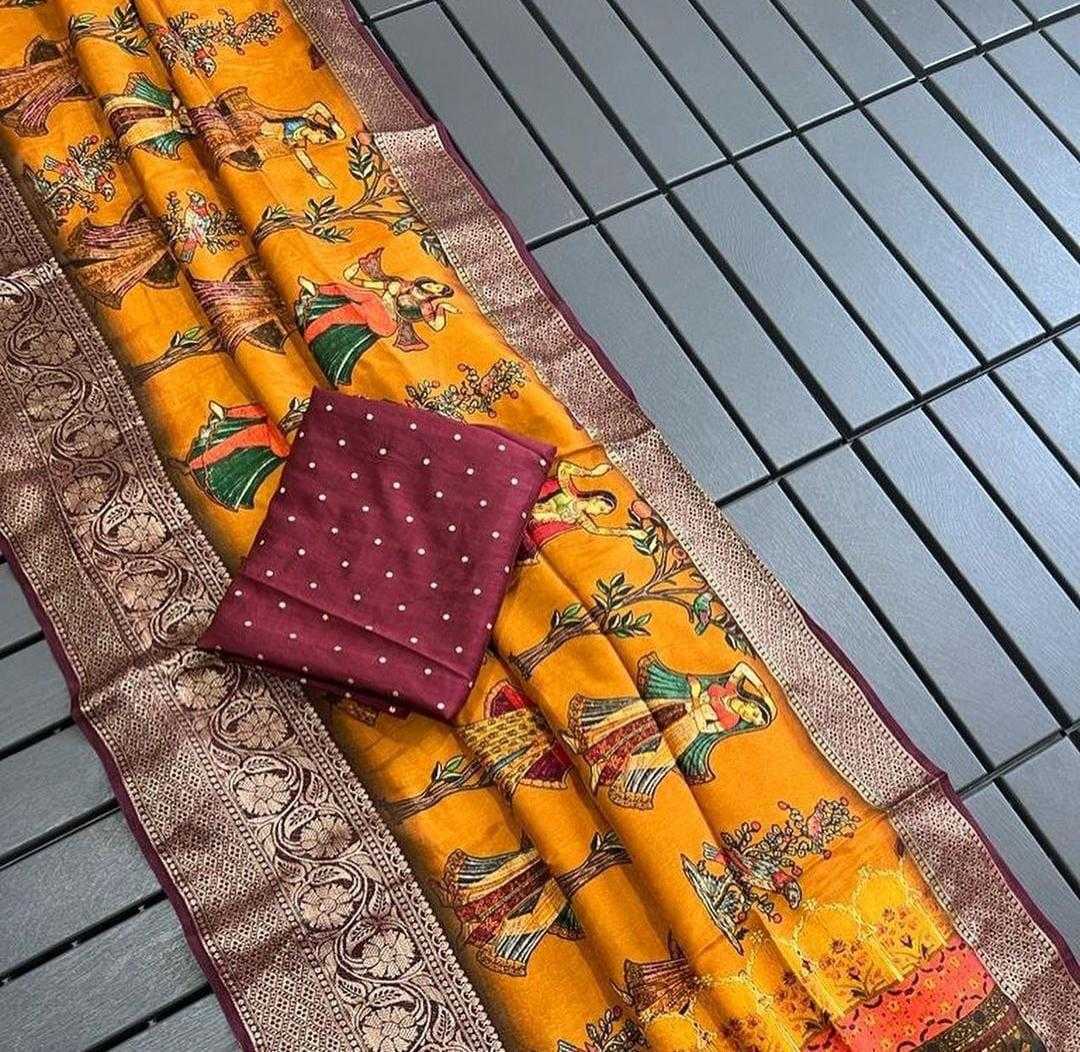 Ynf Dola Silk KESH418 MKD43 Sarees Silk Sarees Wedding Collections Wholesale Dola Silk Sarees Kalamkari Sarees Lightweight Silk Sarees Manufacturer