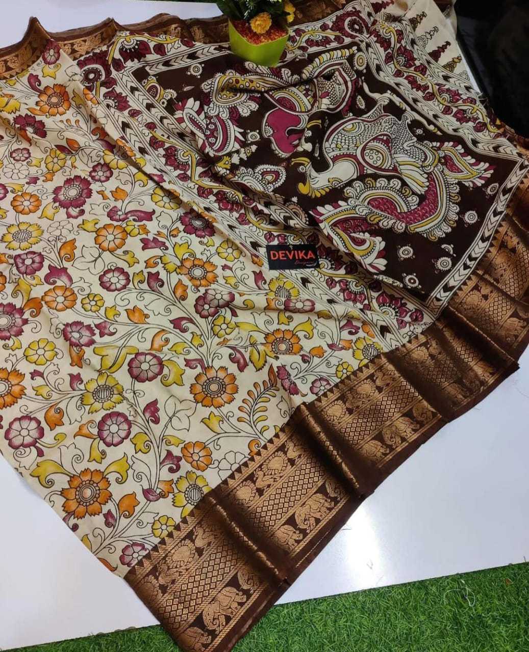 Ynf Dola Silk KESH418 MKD48 Sarees Silk Sarees Festive Collections Wholesale Dola Silk Sarees Kalamkari Sarees Lightweight Silk Sarees Manufacturer